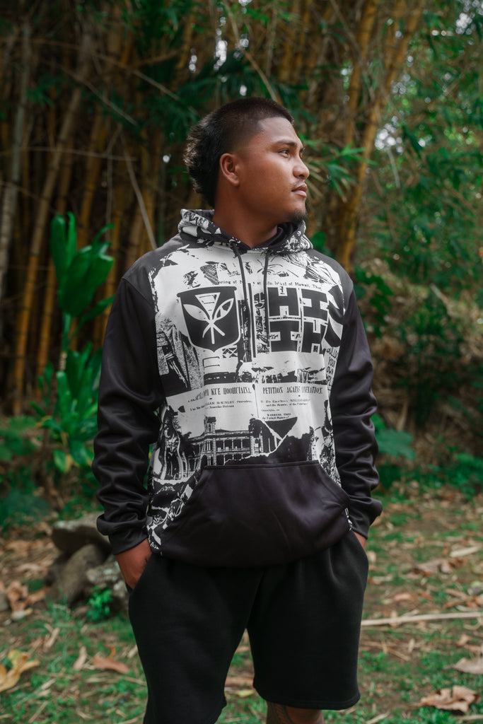 BLACK & WHITE COLLAGE HOODIE Jacket Hawaii's Finest 