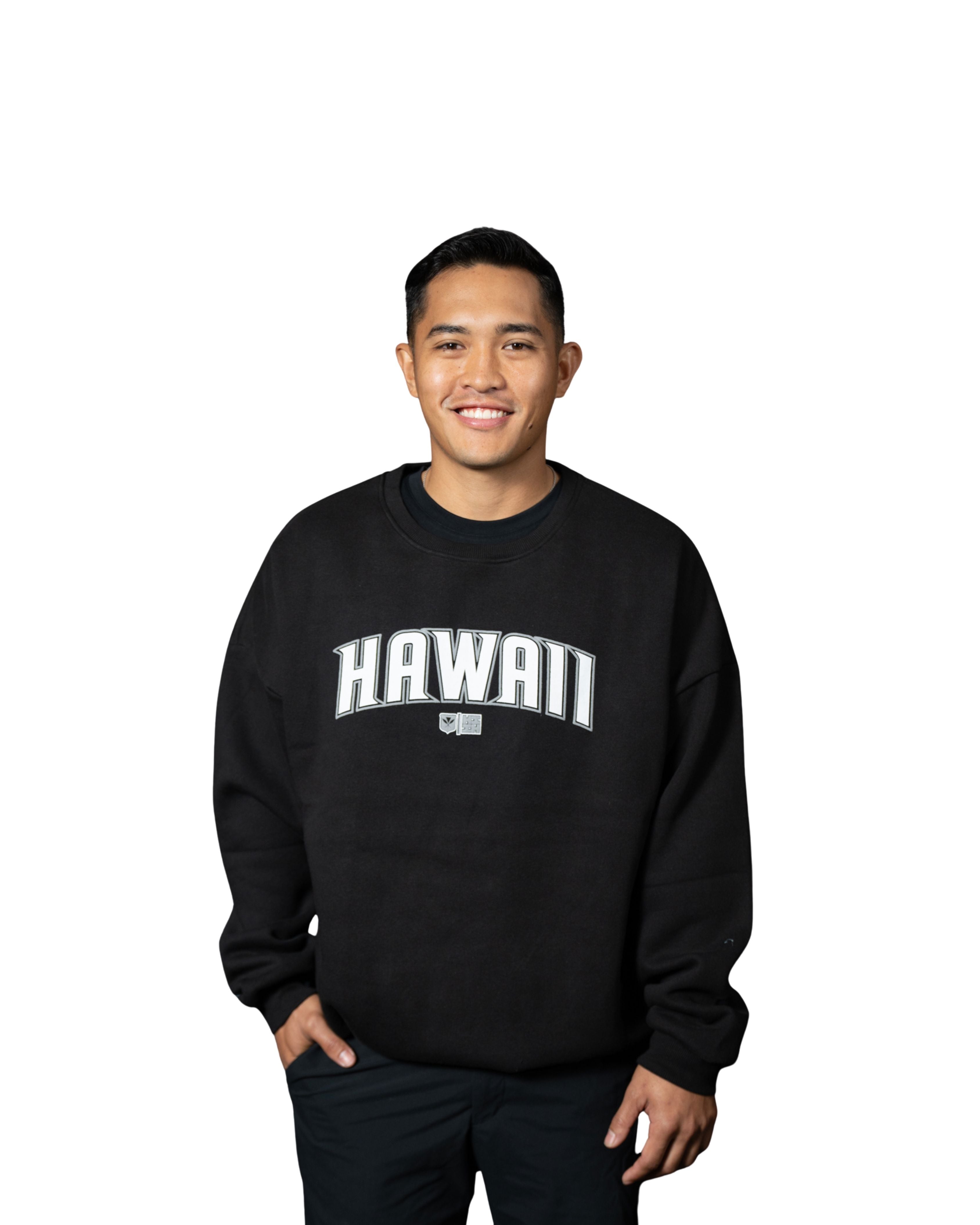 BLACK & WHITE HAWAII OVERSIZED SWEATER Jacket Hawaii's Finest X-SMALL 