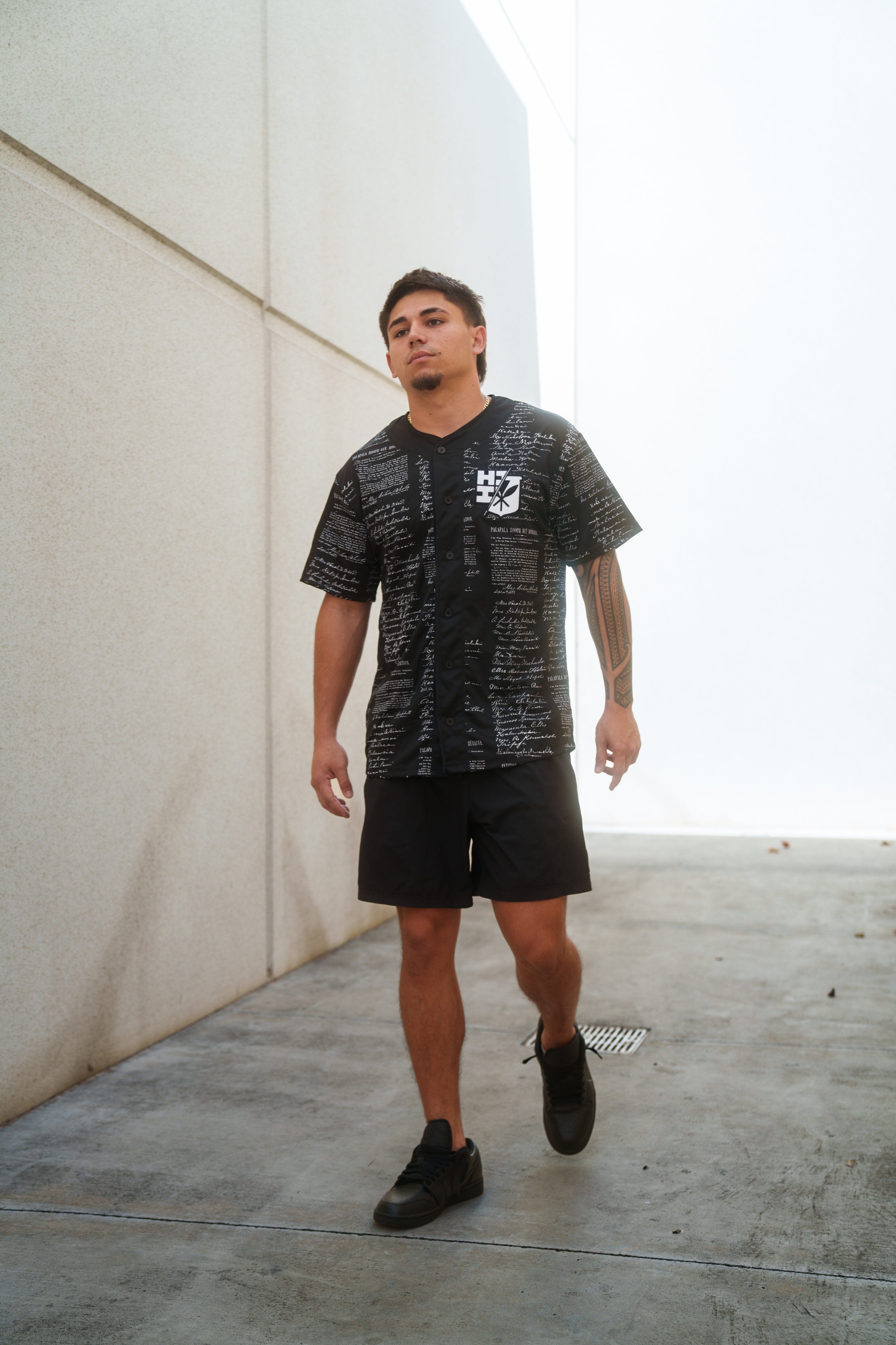 BLACK & WHITE PETITION BASEBALL JERSEY Jersey Hawaii's Finest 