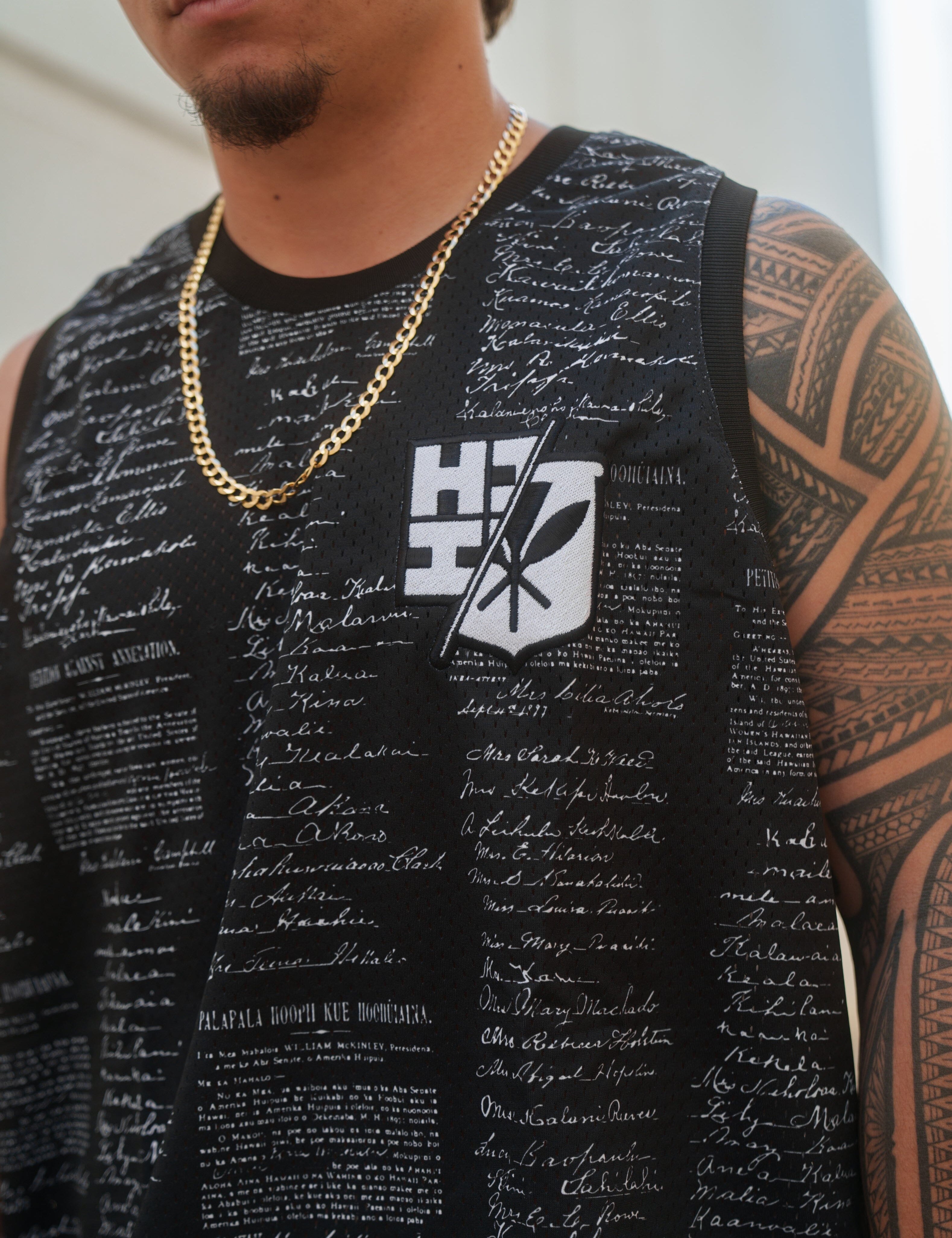 BLACK & WHITE PETITION BASKETBALL JERSEY Jersey Hawaii's Finest 