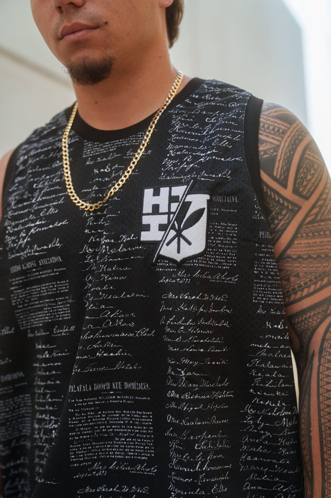 BLACK & WHITE PETITION BASKETBALL JERSEY Jersey Hawaii's Finest 