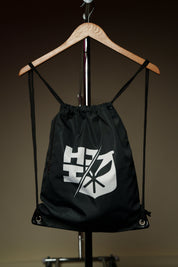 BLACK & WHITE SPLIT LOGO DRAWSTRING Bags Hawaii's Finest 