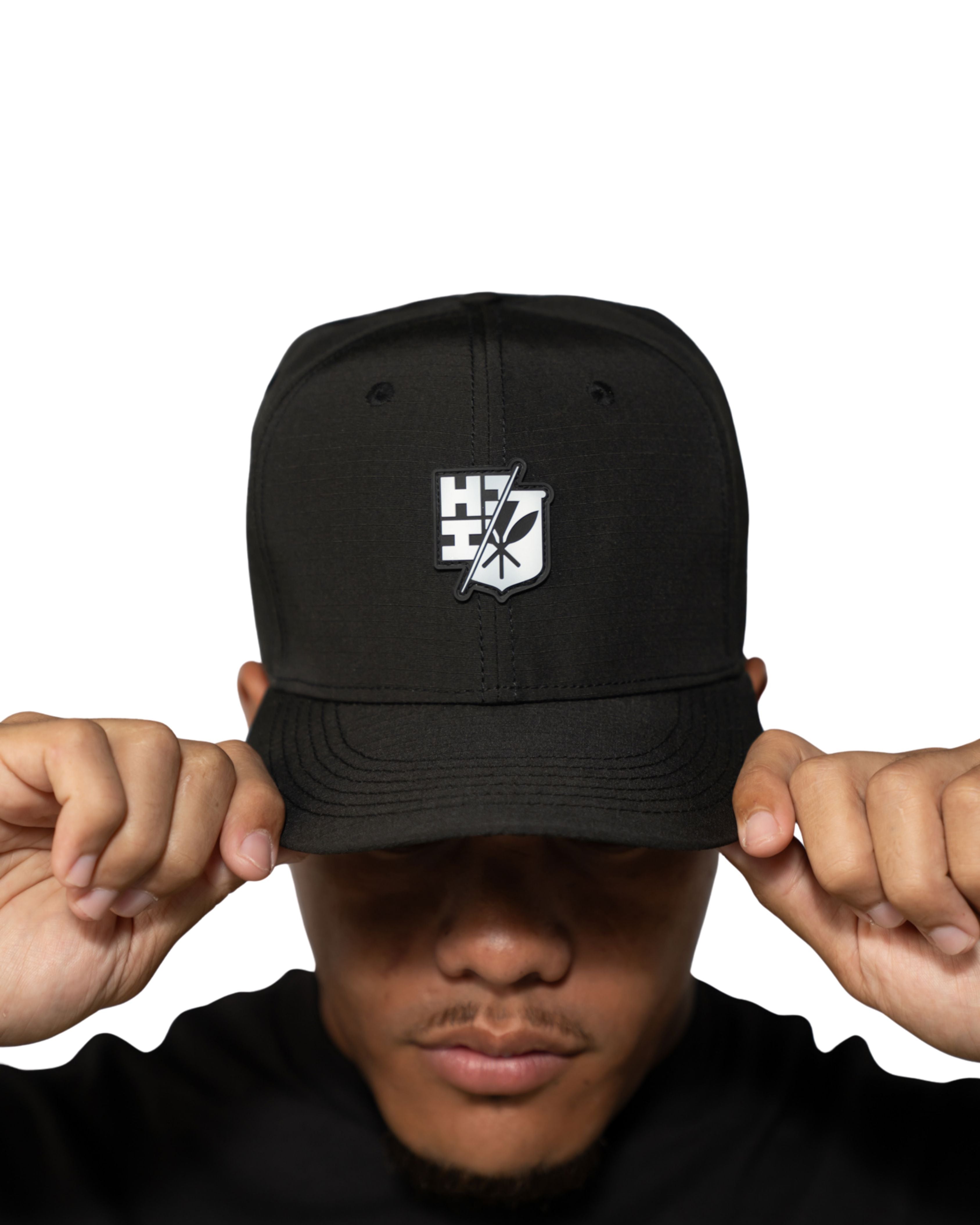 BLACK & WHITE SPLIT LOGO NEOPRENE HAT Hat Hawaii's Finest 