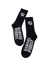 BLACK & WHITE SPLIT LOGO SOCKS Socks Hawaii's Finest 