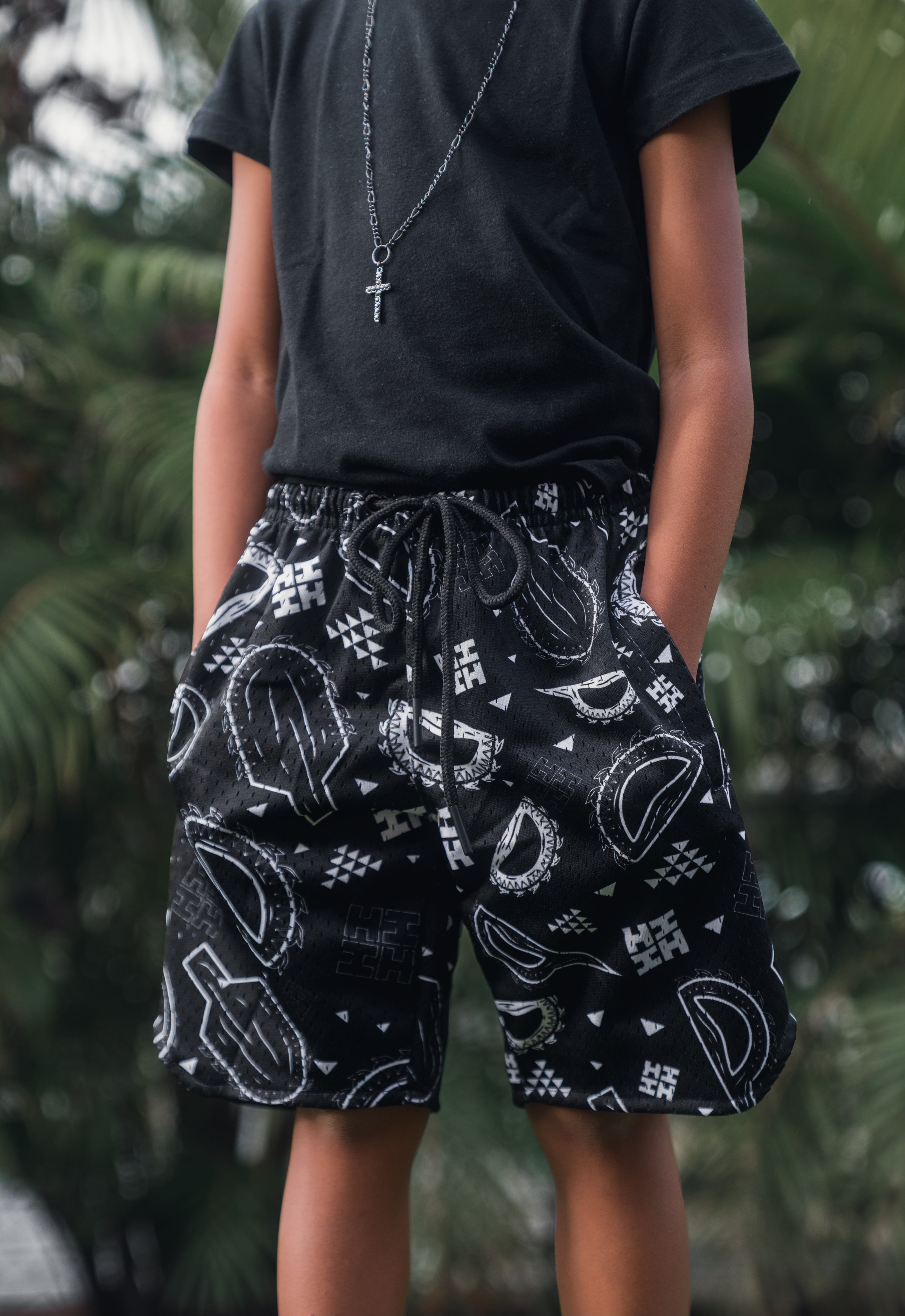 BLACK & WHITE WEAPONS KEIKI MESH SHORTS Shirts Hawaii's Finest 