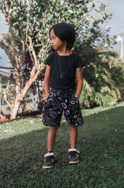 BLACK & WHITE WEAPONS KEIKI MESH SHORTS Shirts Hawaii's Finest XX-SMALL 