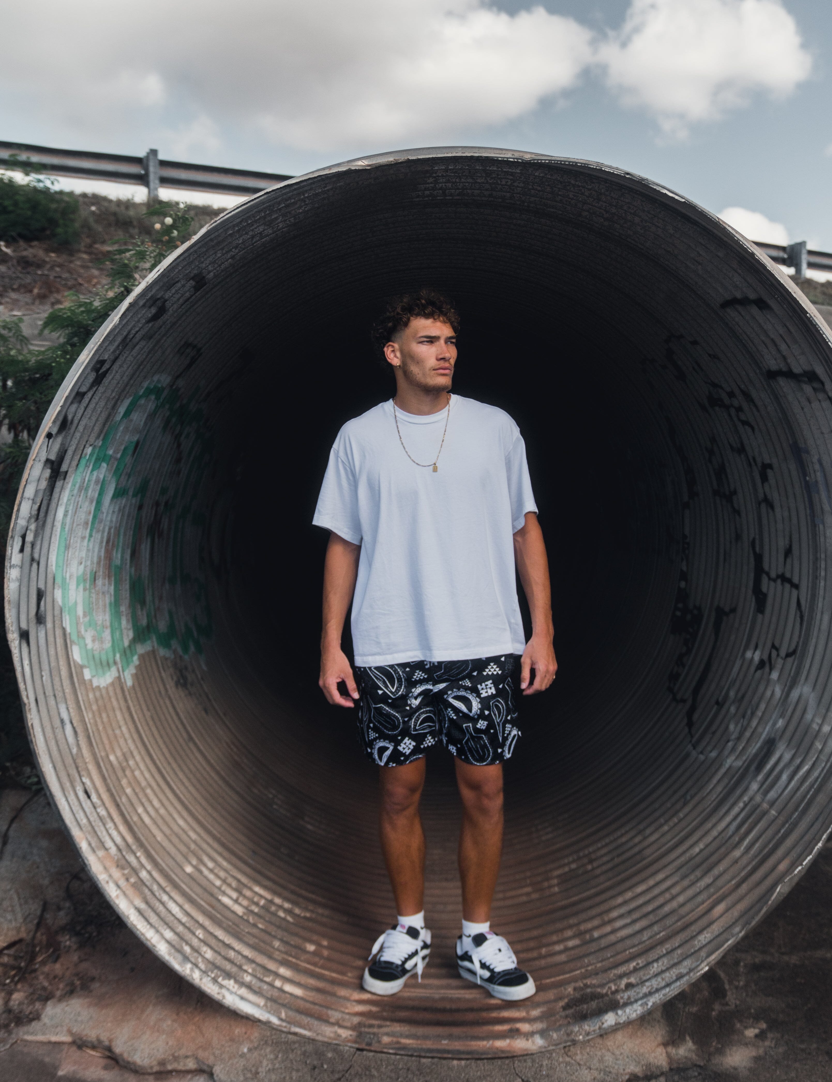 BLACK & WHITE WEAPONS MESH SHORTS Shorts Hawaii's Finest SMALL 