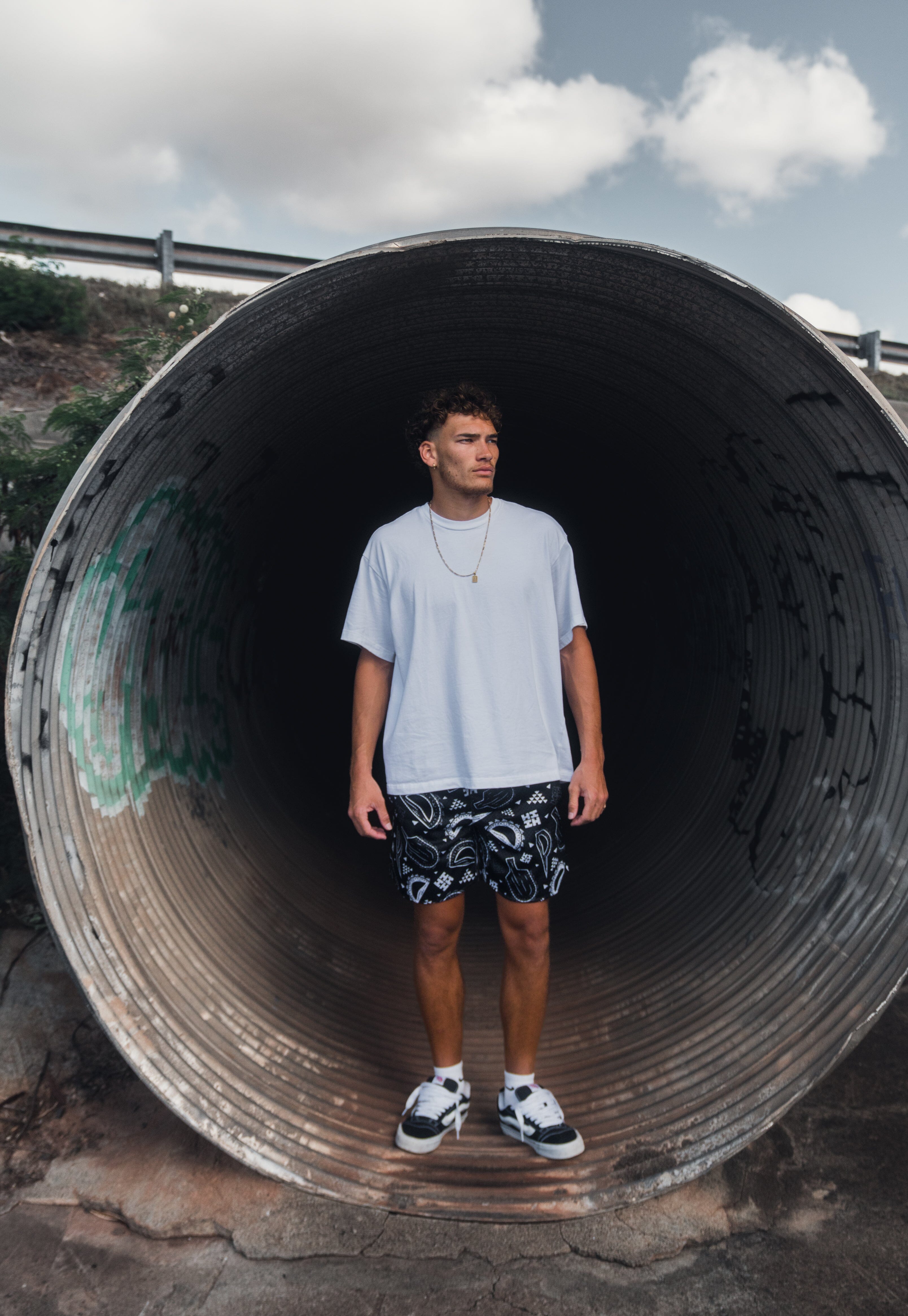 BLACK & WHITE WEAPONS MESH SHORTS Shorts Hawaii's Finest SMALL 