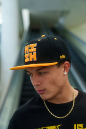 BLACK & YELLOW HIFI LOGO HAT Hat Hawaii's Finest 