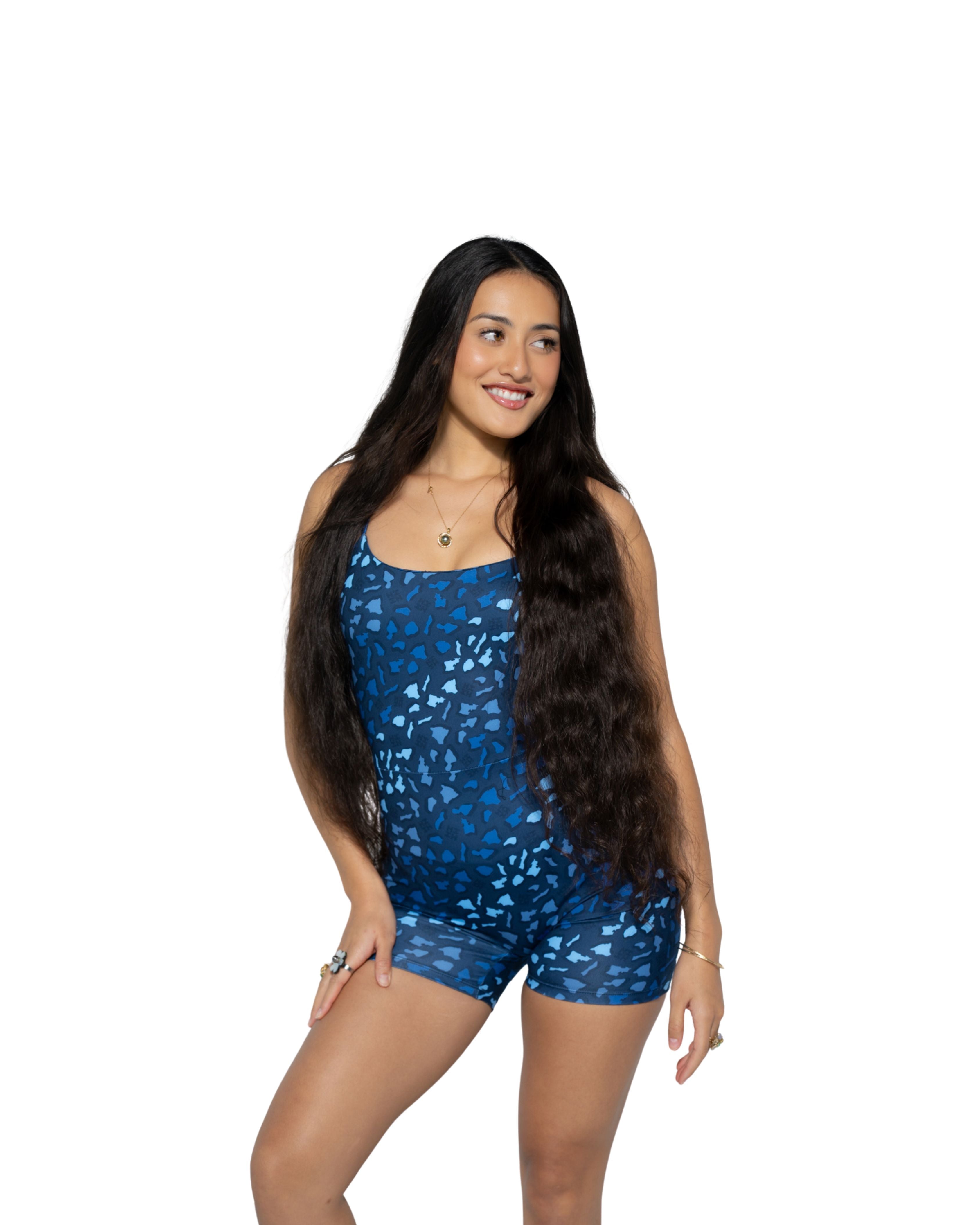 BLUE ISLANDS ACTIVE ROMPER Activewear Hawaii's Finest X-SMALL 