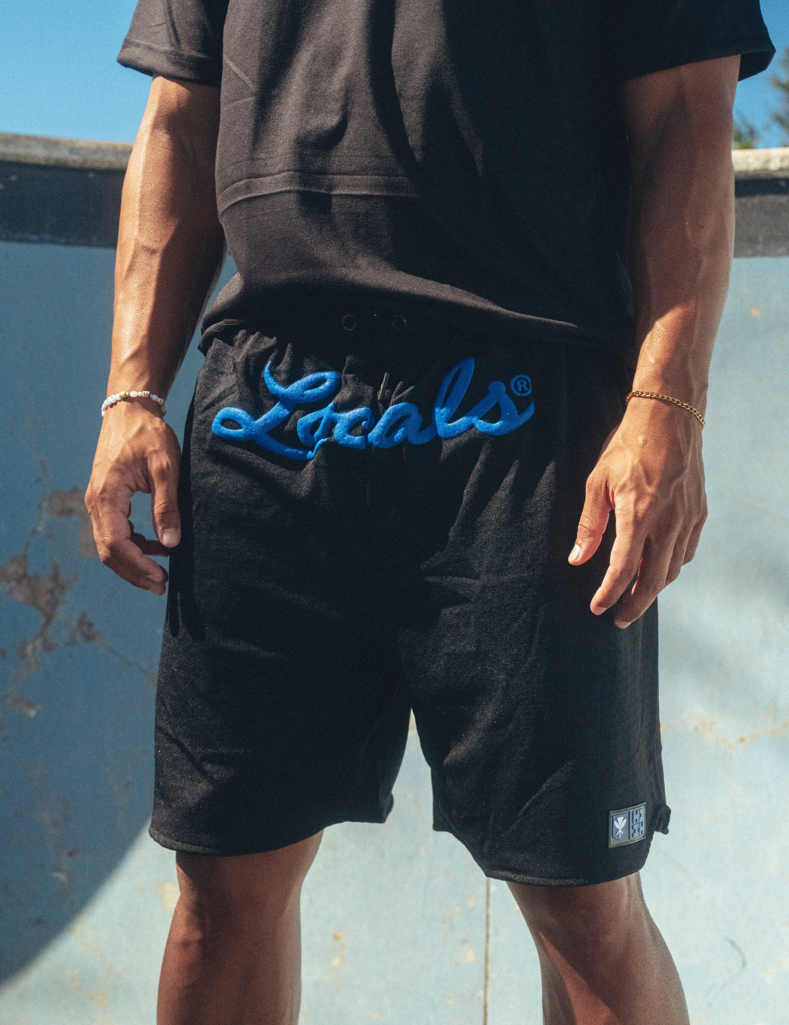 BLUE LOCALS MESH SHORTS COLLAB Shorts Hawaii's Finest SMALL 