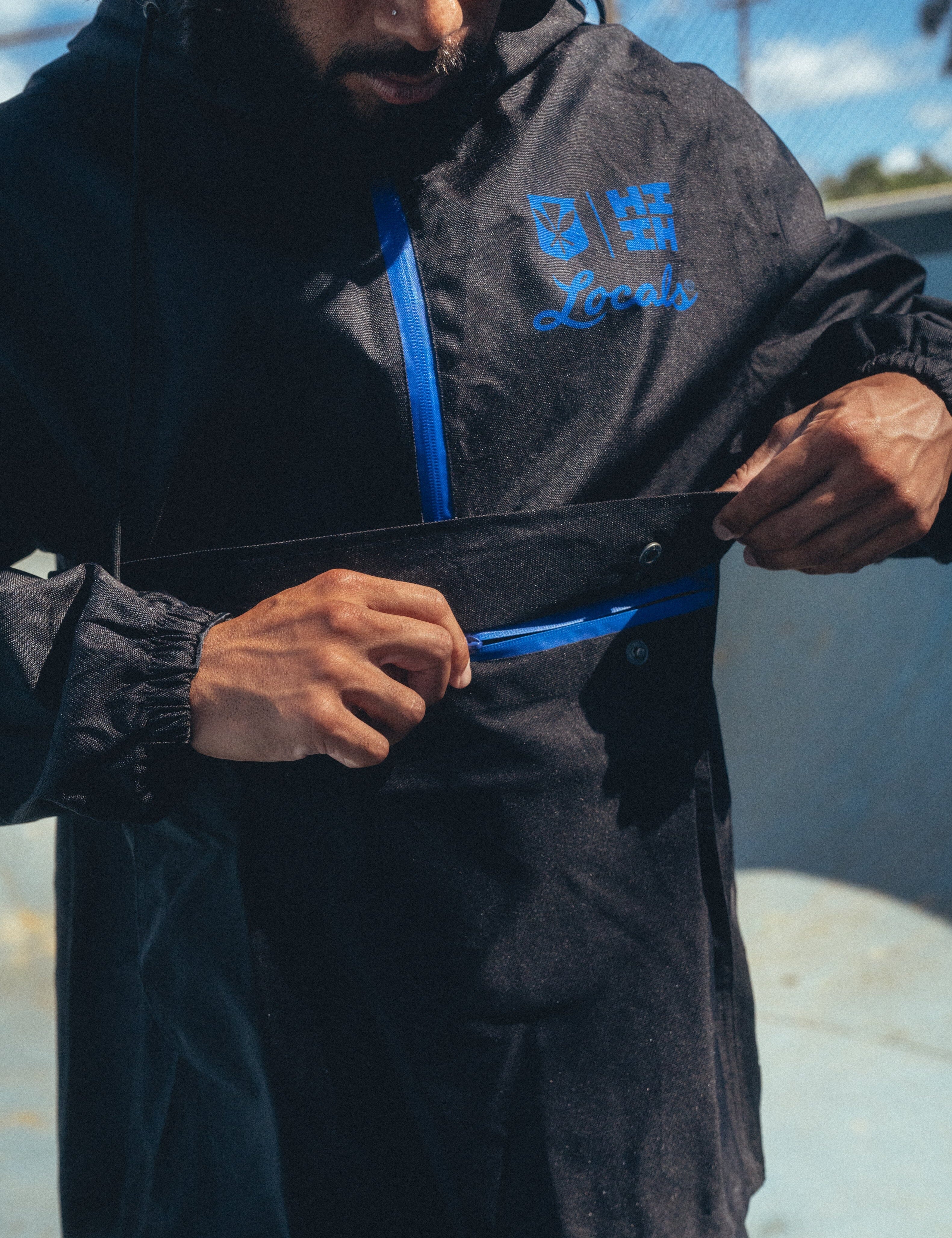 BLUE LOCALS RAIN JACKET COLLAB Jacket Hawaii's Finest 