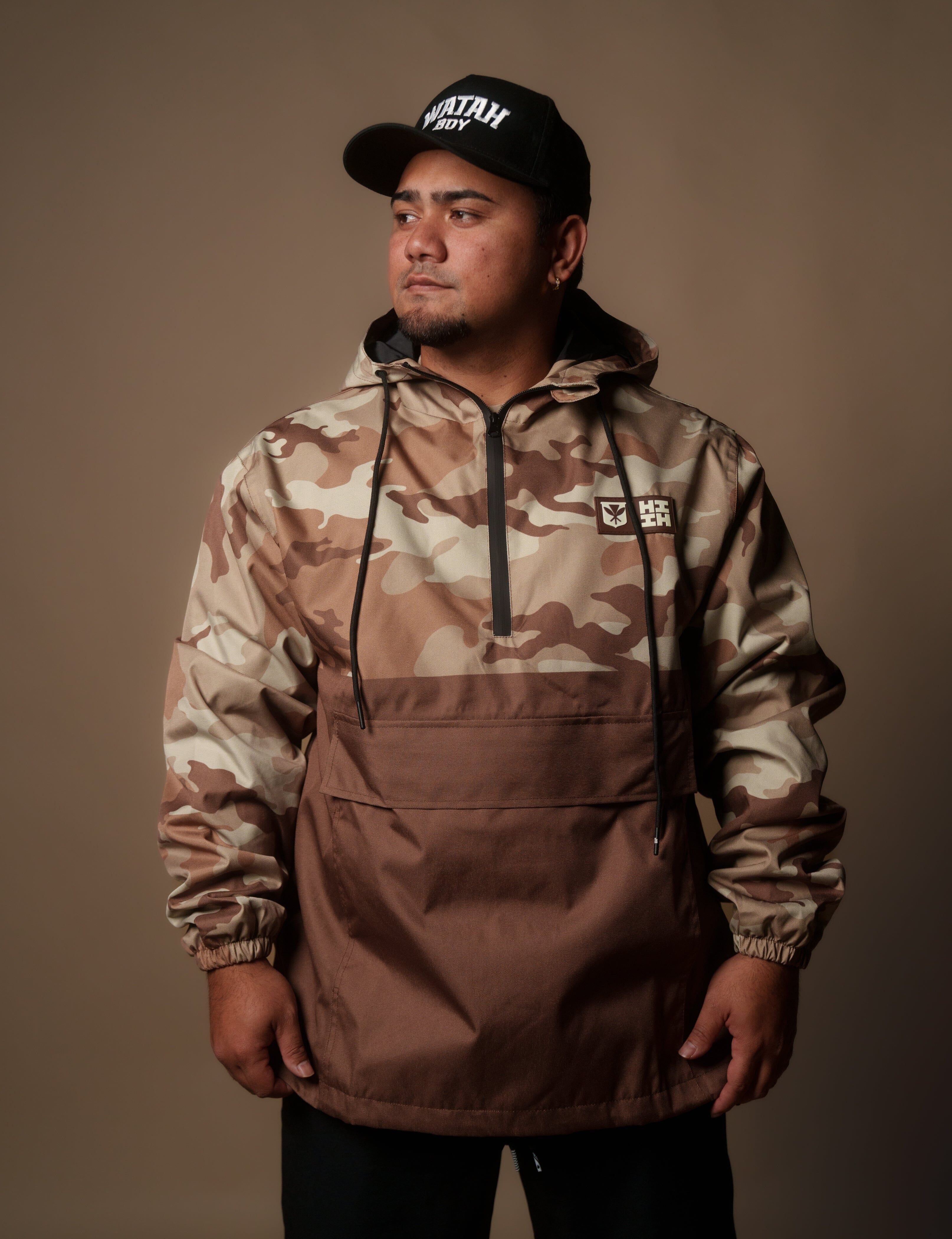 BROWN CAMO RAIN JACKET Jacket Hawaii's Finest X-SMALL 