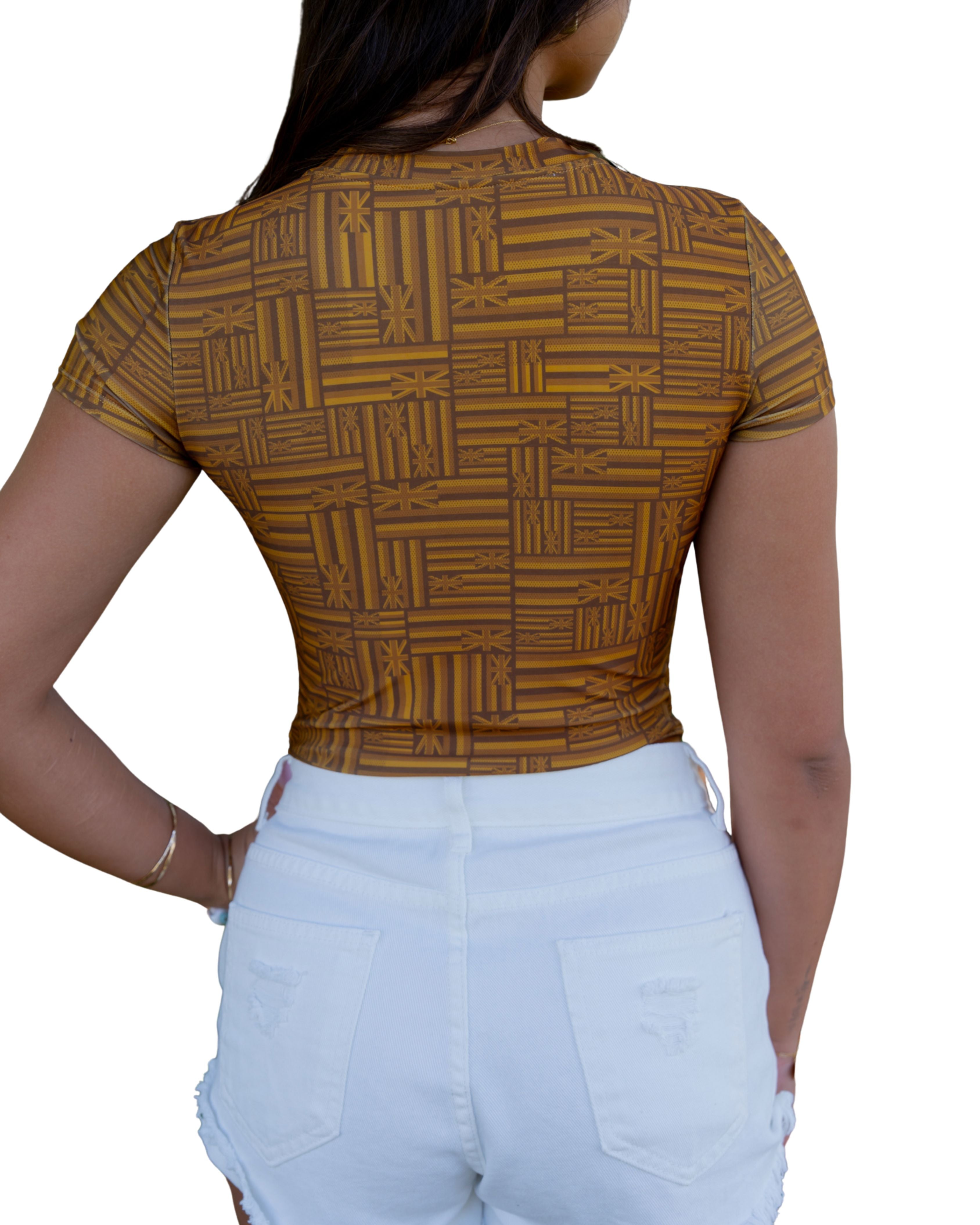 BROWN FLAG WOMEN'S BODYSUIT Shirts Hawaii's Finest 