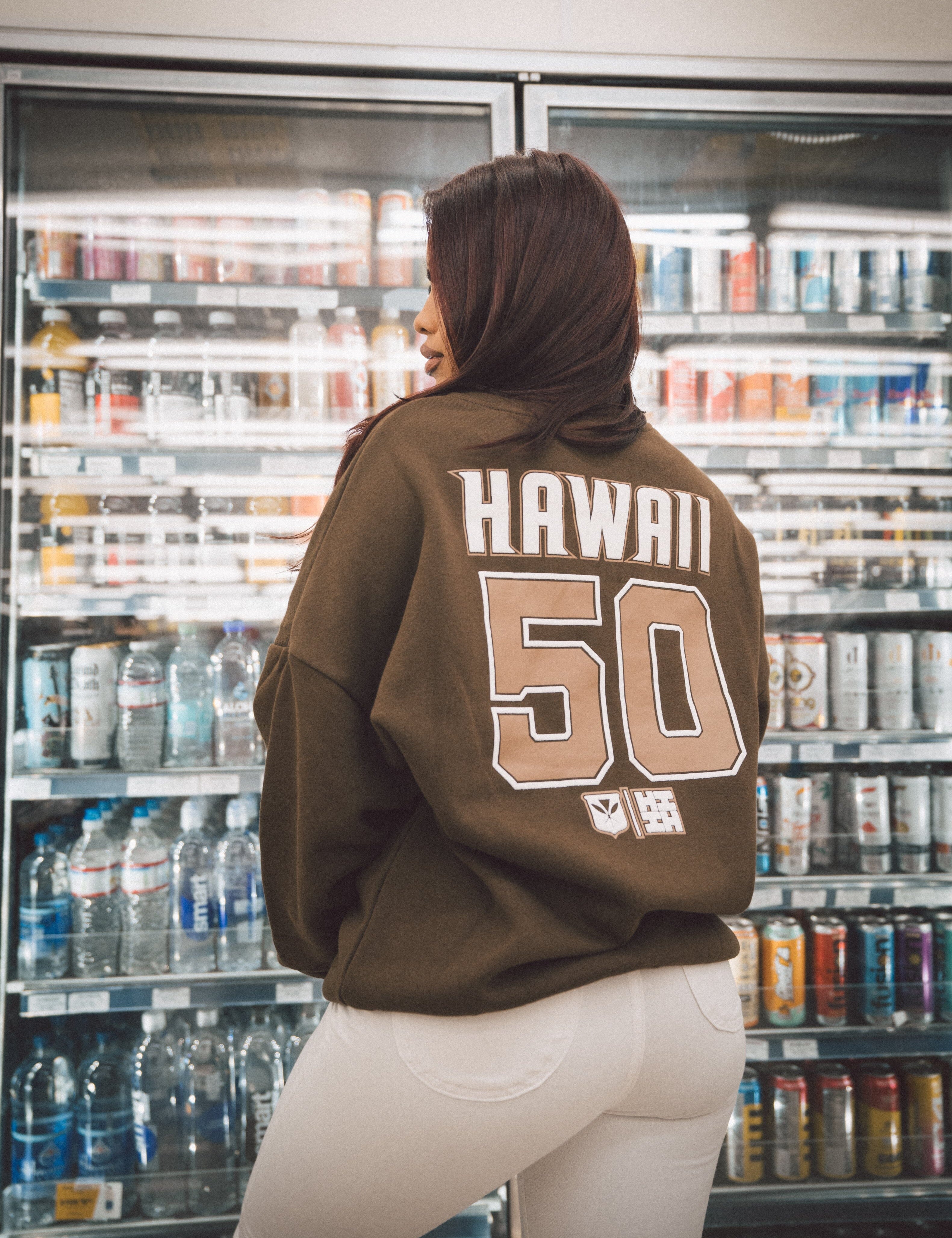 BROWN HAWAII OVERSIZED SWEATER Jacket Hawaii's Finest 