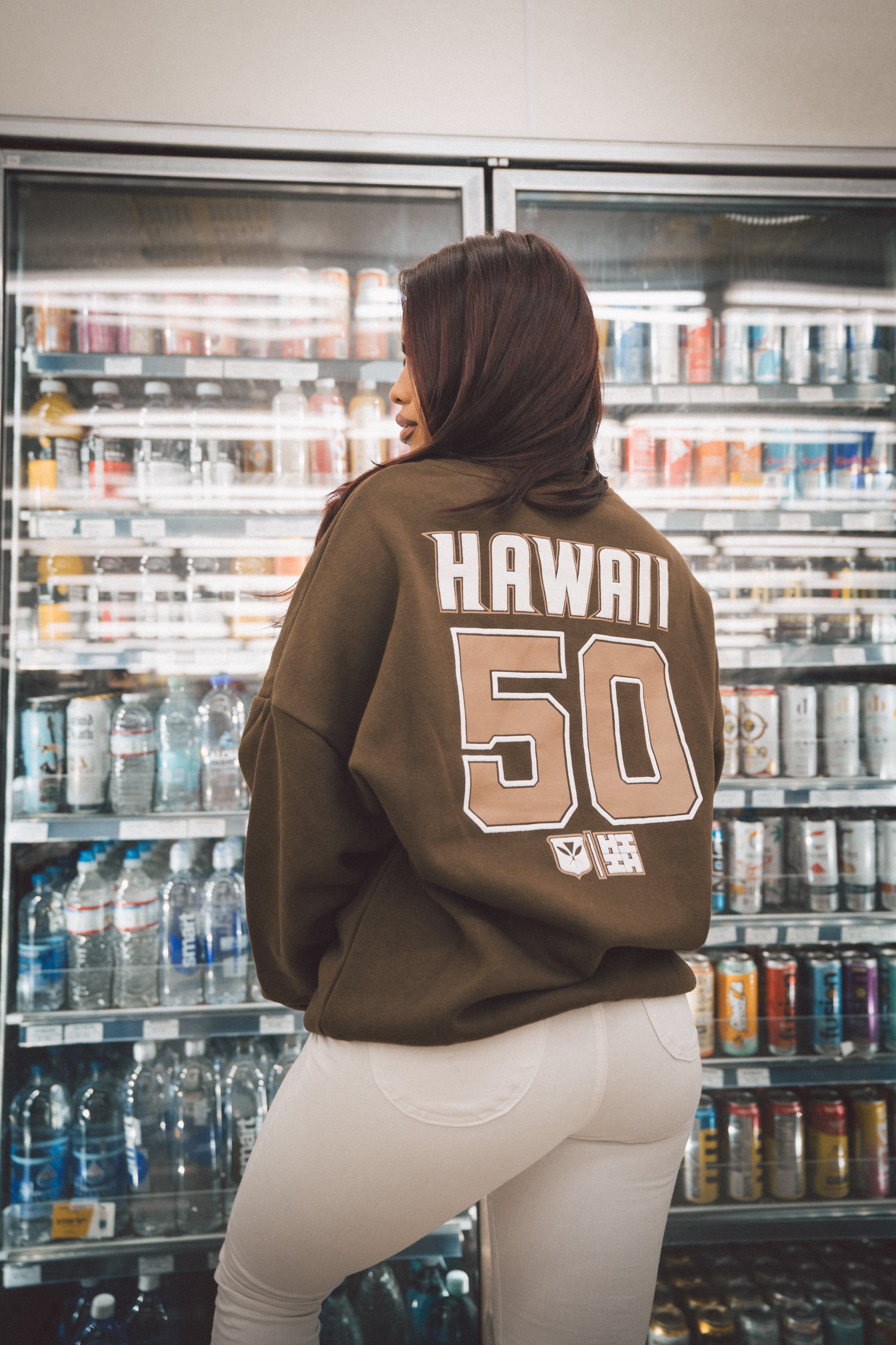 BROWN HAWAII OVERSIZED SWEATER Jacket Hawaii's Finest 