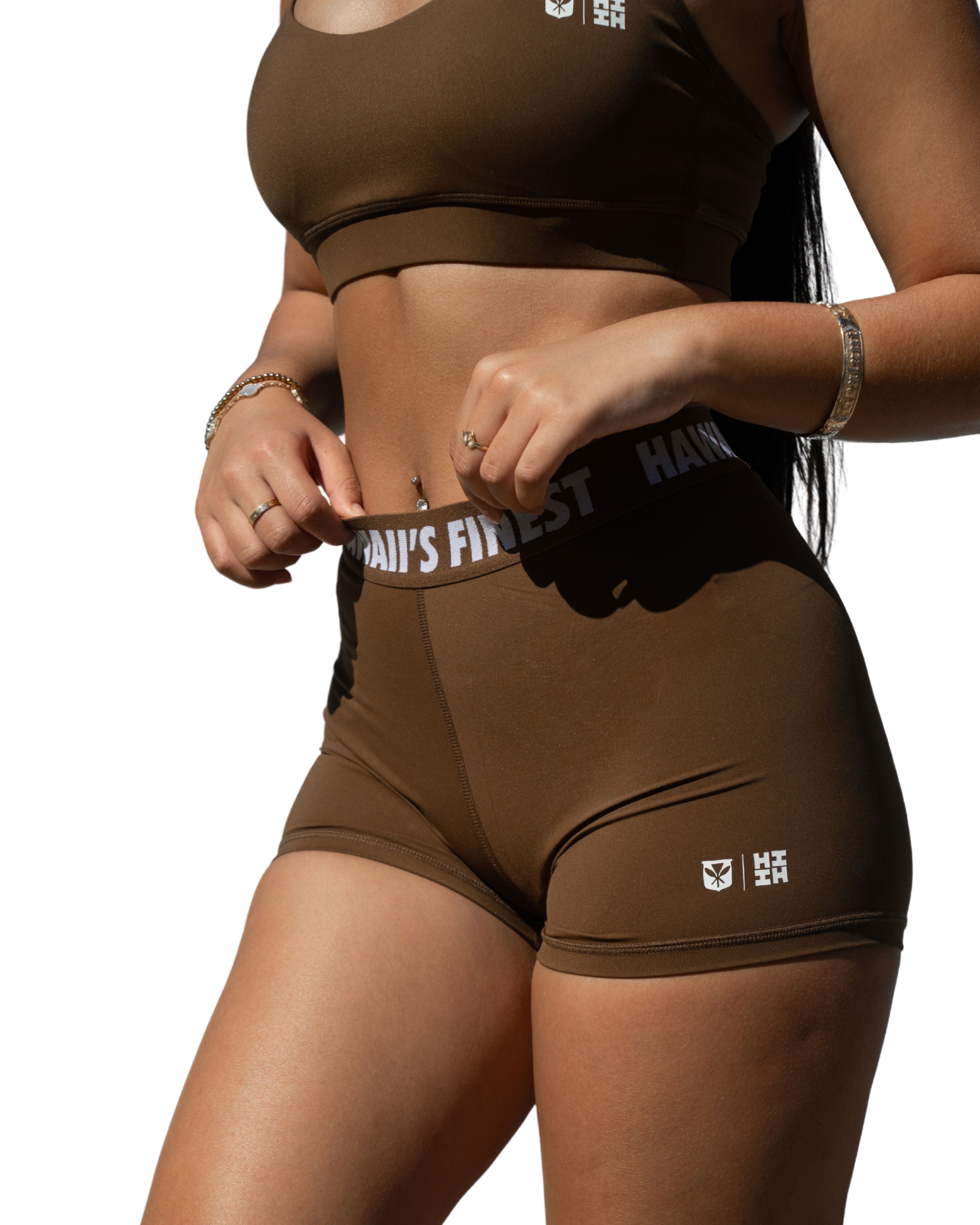 BROWN HIFI PRO SHORTS Activewear Hawaii's Finest X-SMALL 