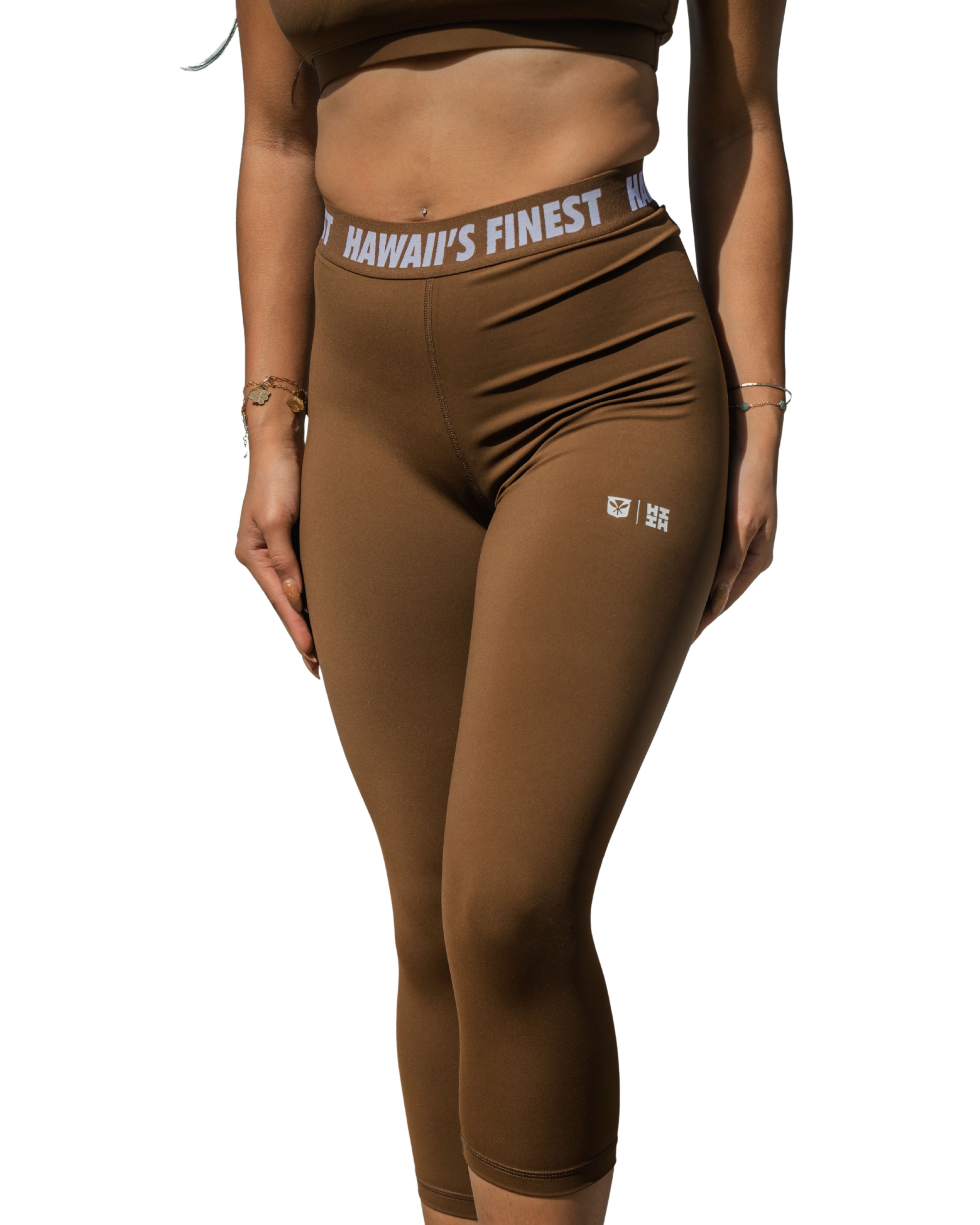 BROWN HIFI PRO TIGHTS Activewear Hawaii's Finest X-SMALL 