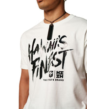 BRUSH TYPE WHITE T-SHIRT Shirts Hawaii's Finest 