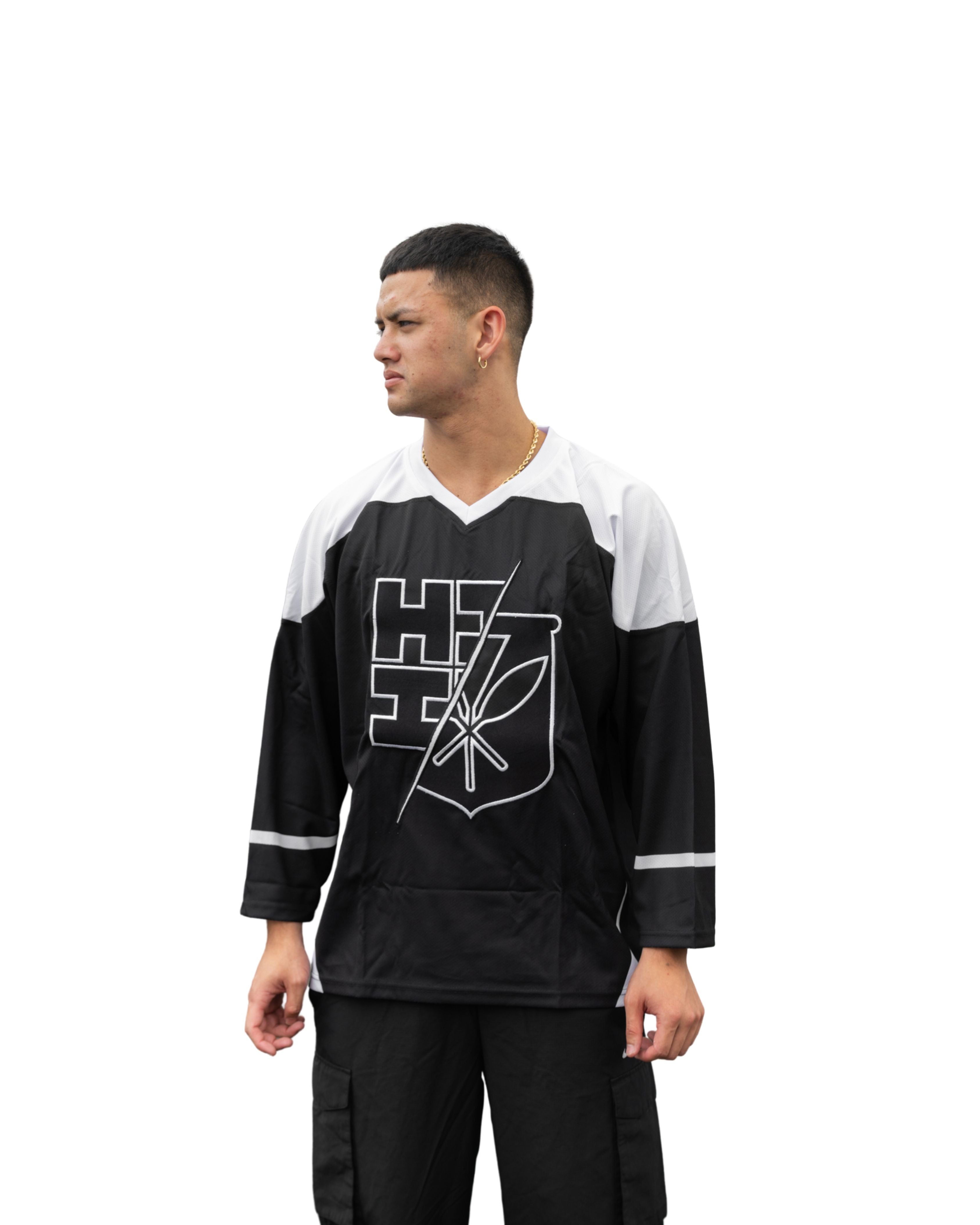 BW ALOHA SCRIPT HOCKEY JERSEY Jersey Hawaii's Finest X-SMALL 