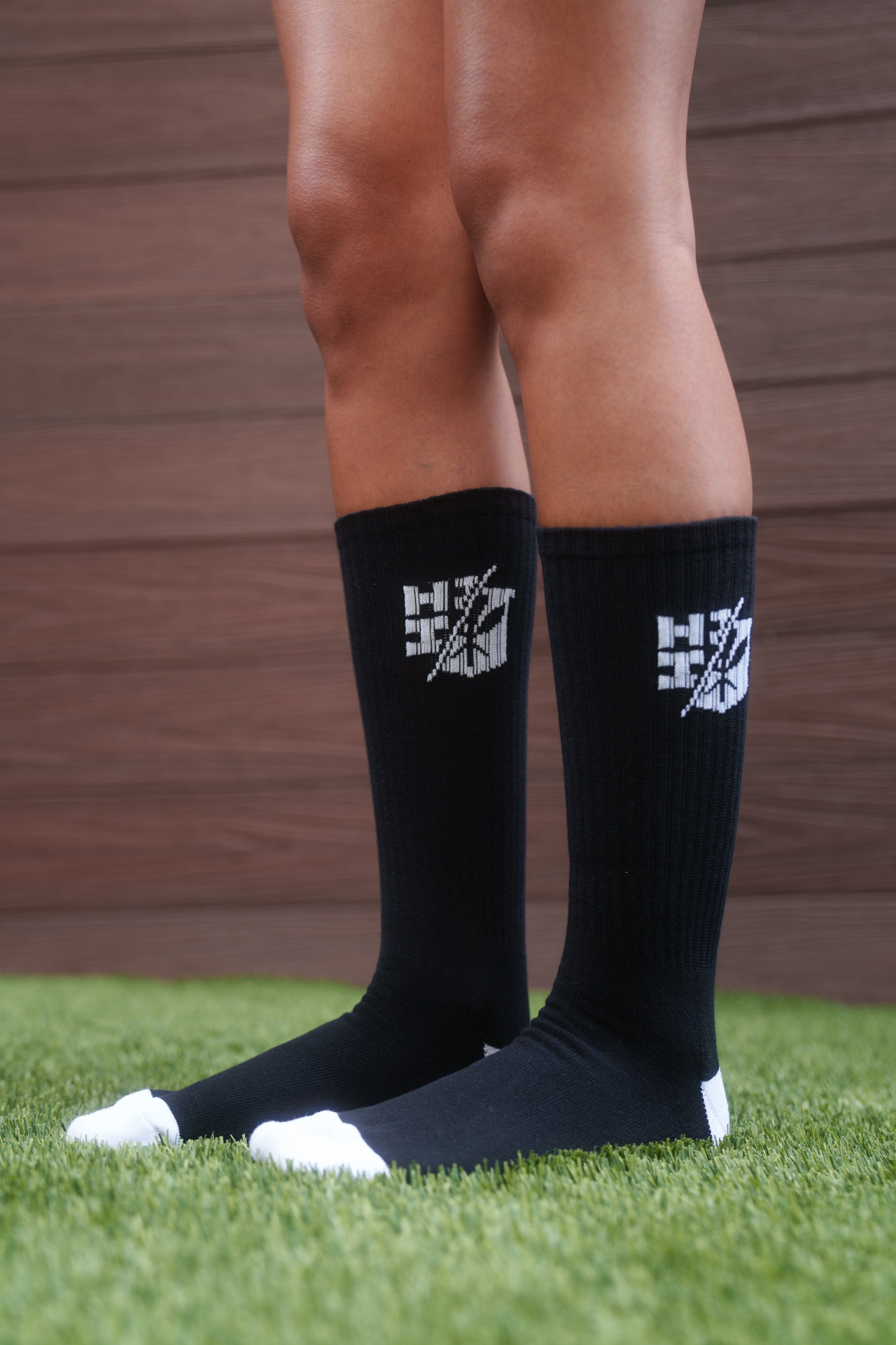 BW SPLIT LOGO SOCKS Socks Hawaii's Finest 