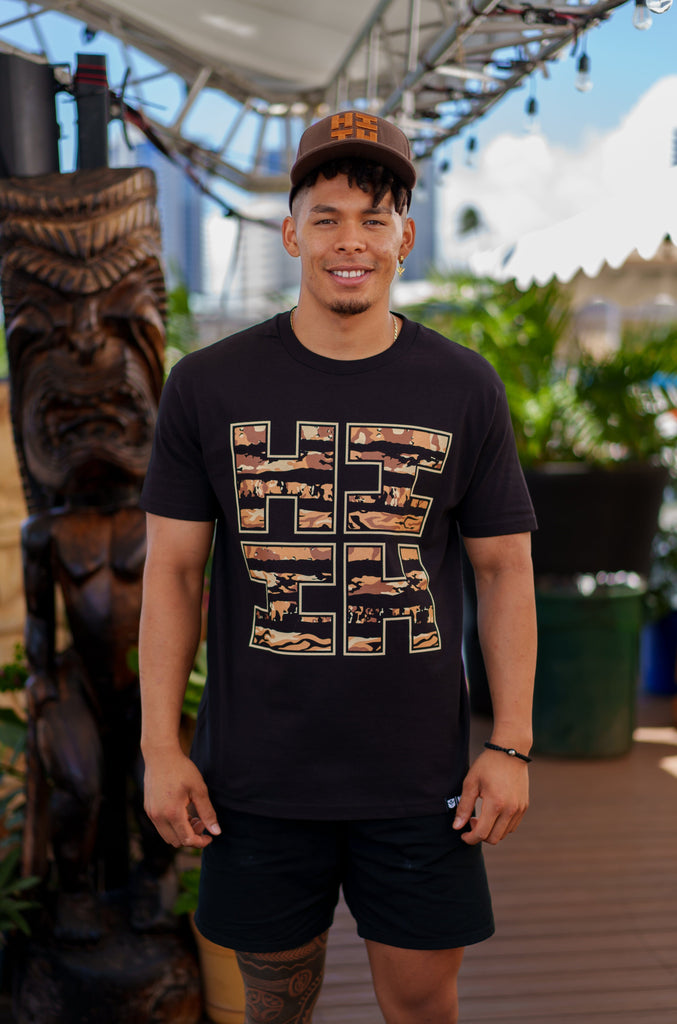 CAMO COLLAGE DESERT T-SHIRT Shirts Hawaii's Finest MEDIUM 