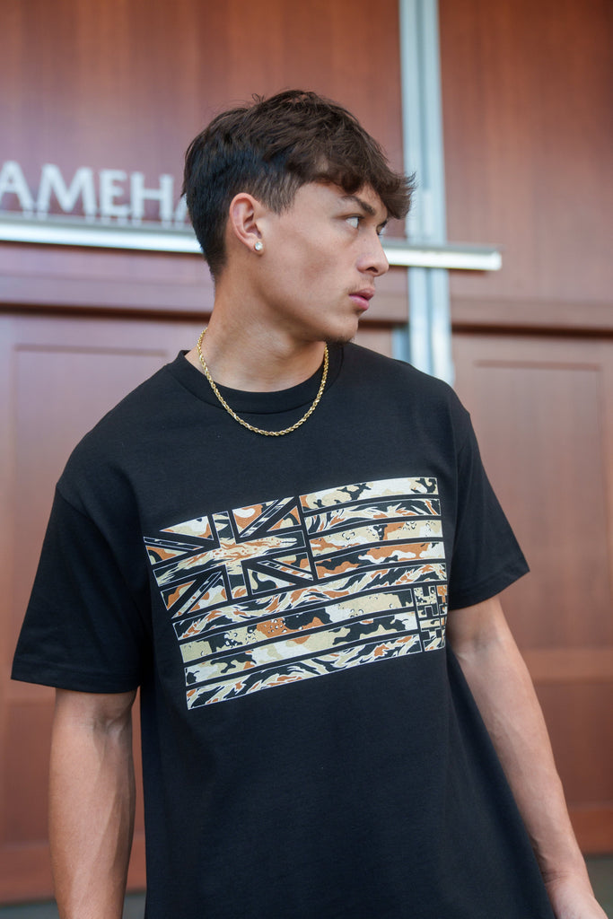 CAMO FLAG DESERT T-SHIRT Shirts Hawaii's Finest 