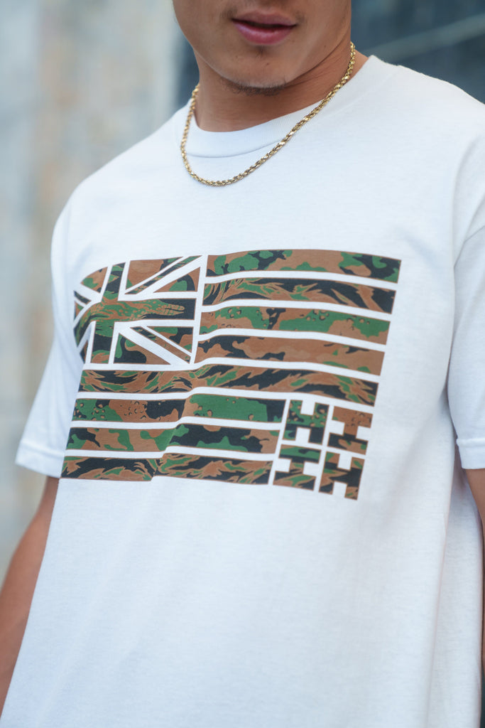 CAMO FLAG WOODLAND T-SHIRT Shirts Hawaii's Finest 