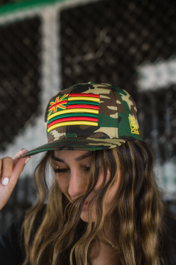 CAMO RASTA FLAG HAT Hat Hawaii's Finest 