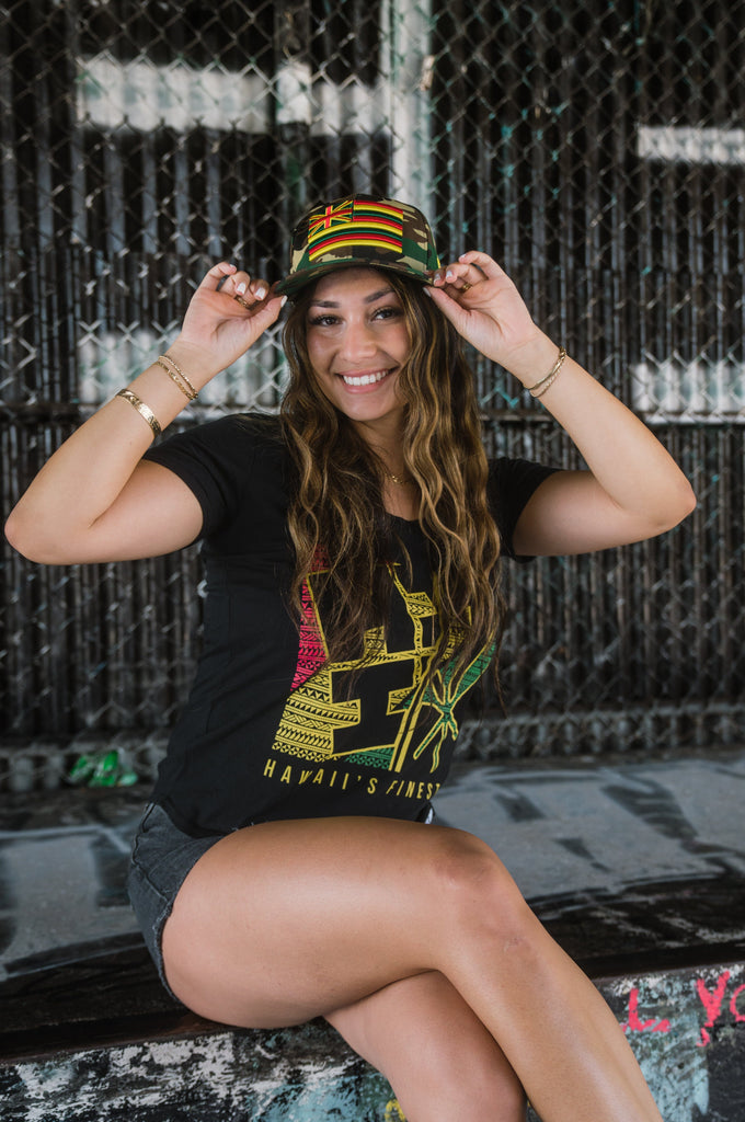 CAMO RASTA FLAG HAT Hat Hawaii's Finest 