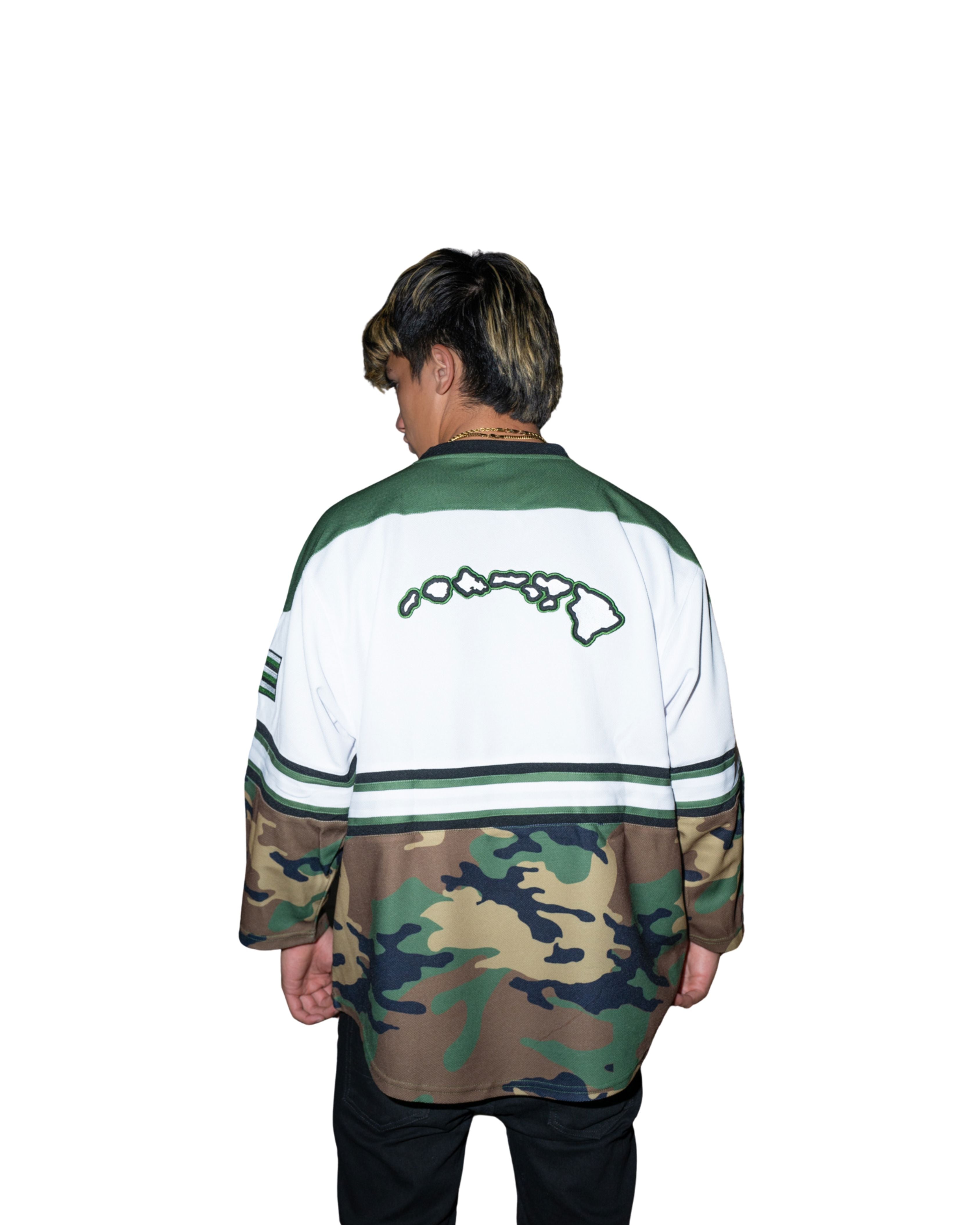 CAMO SCRIPT HOCKEY JERSEY Jersey Hawaii's Finest 