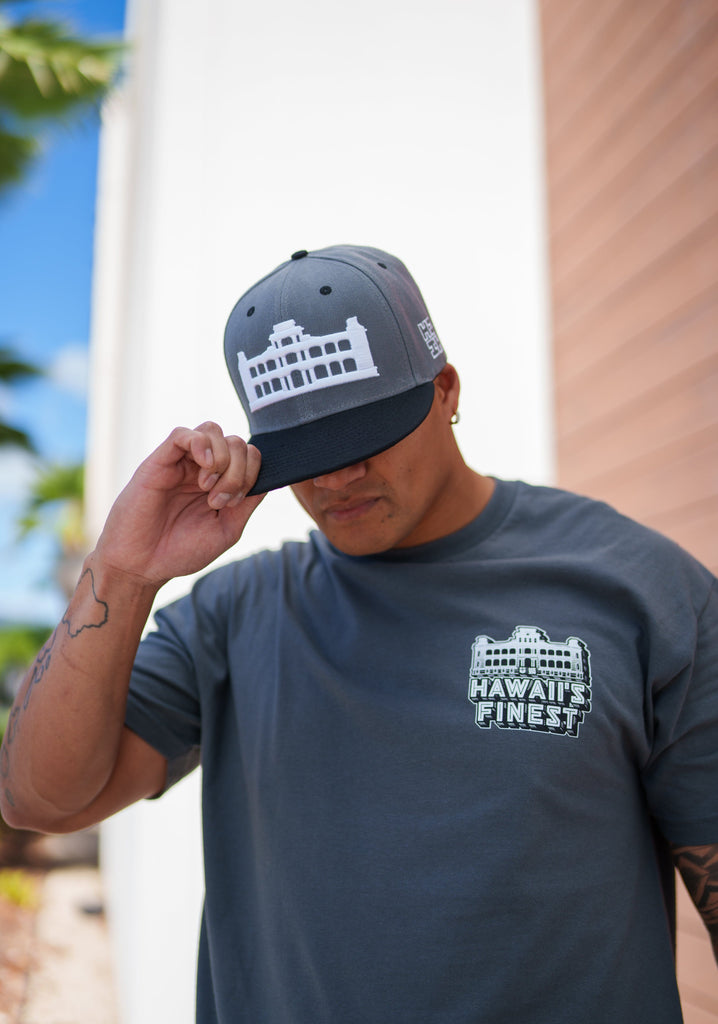 CHARCOAL & BLACK PALACE HAT Hat Hawaii's Finest 