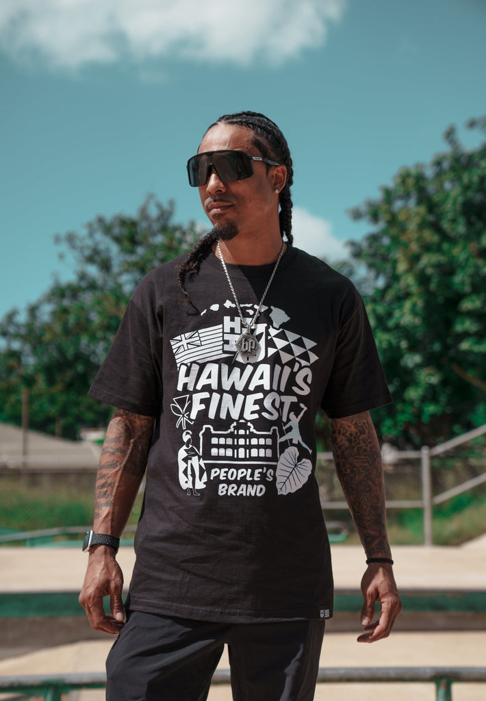 COLLAGE BW T-SHIRT Shirts Hawaii's Finest MEDIUM 
