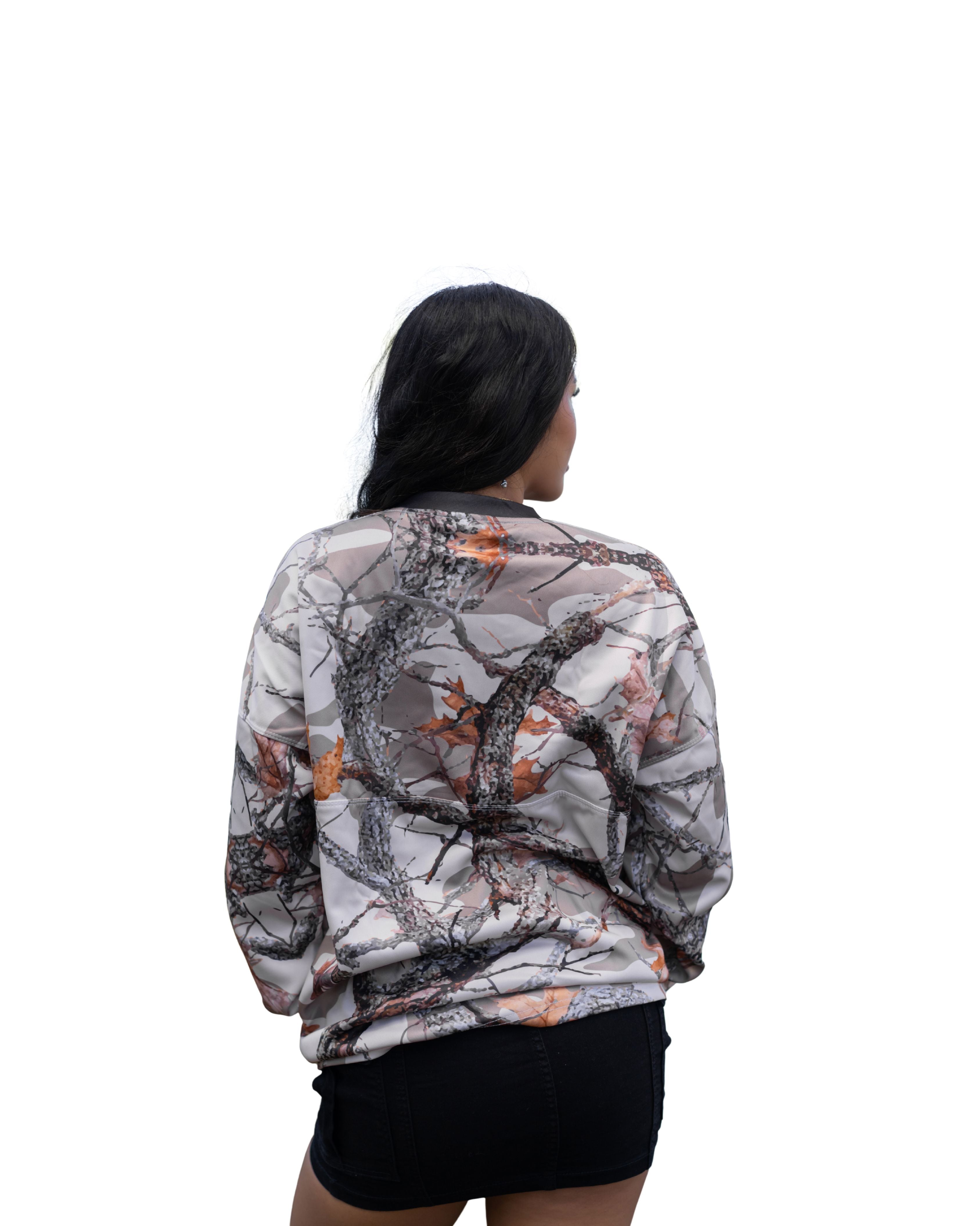 CREAM AUTUMN CAMO CREW NECK SWEATER Jacket Hawaii's Finest 