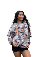 CREAM AUTUMN CAMO CREW NECK SWEATER