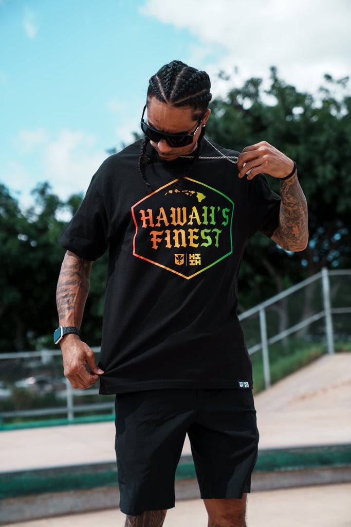 CREST FADE RASTA T-SHIRT Shirts Hawaii's Finest 