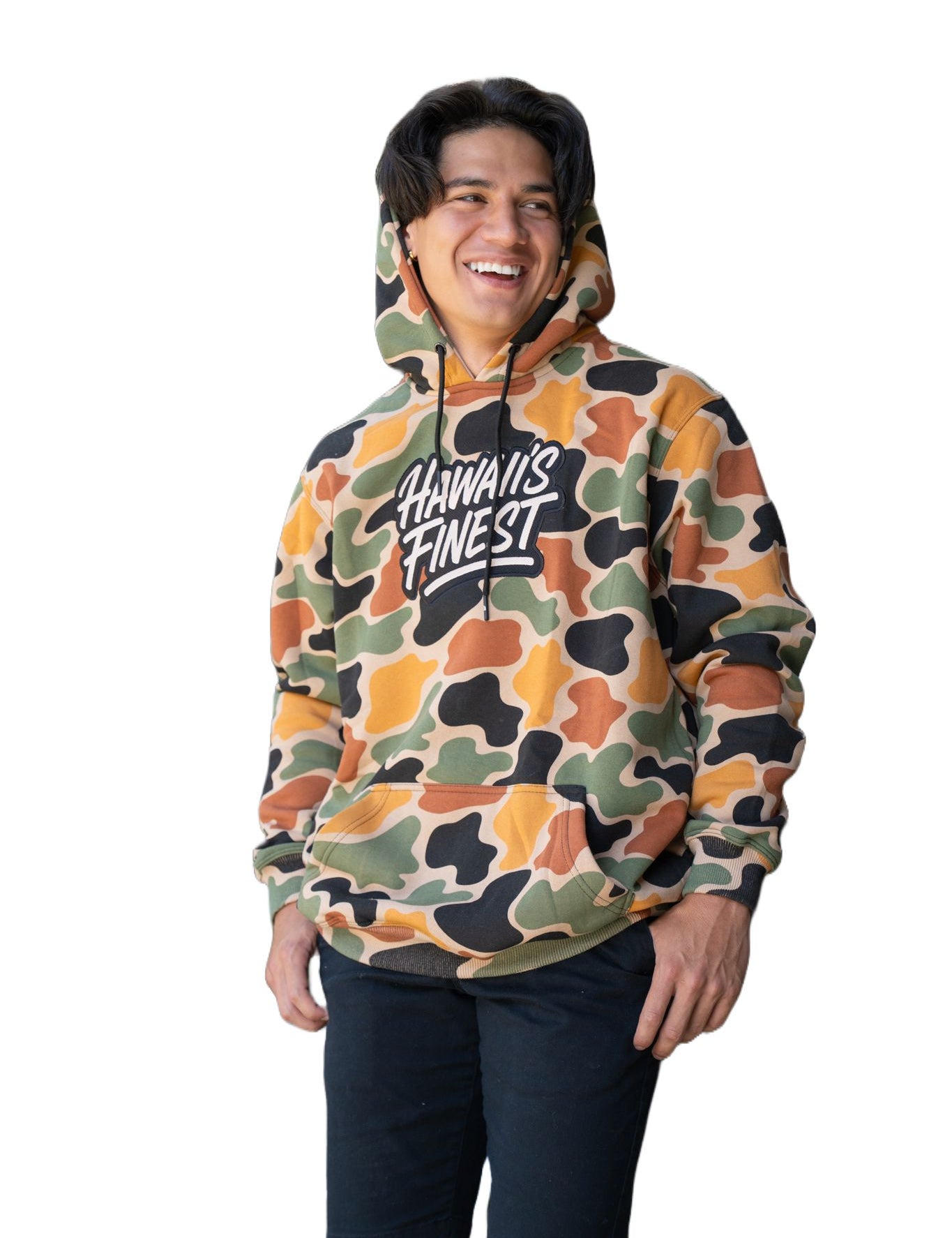 DUCK CAMO HOODIE Jacket Hawaii's Finest SMALL 