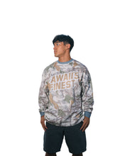 FADED OLIVE AUTUMN CAMO CREW NECK SWEATER Jacket Hawaii's Finest X-SMALL 