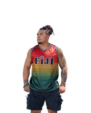 FIJI RASTA BASKETBALL JERSEY Jersey Hawaii's Finest SMALL 