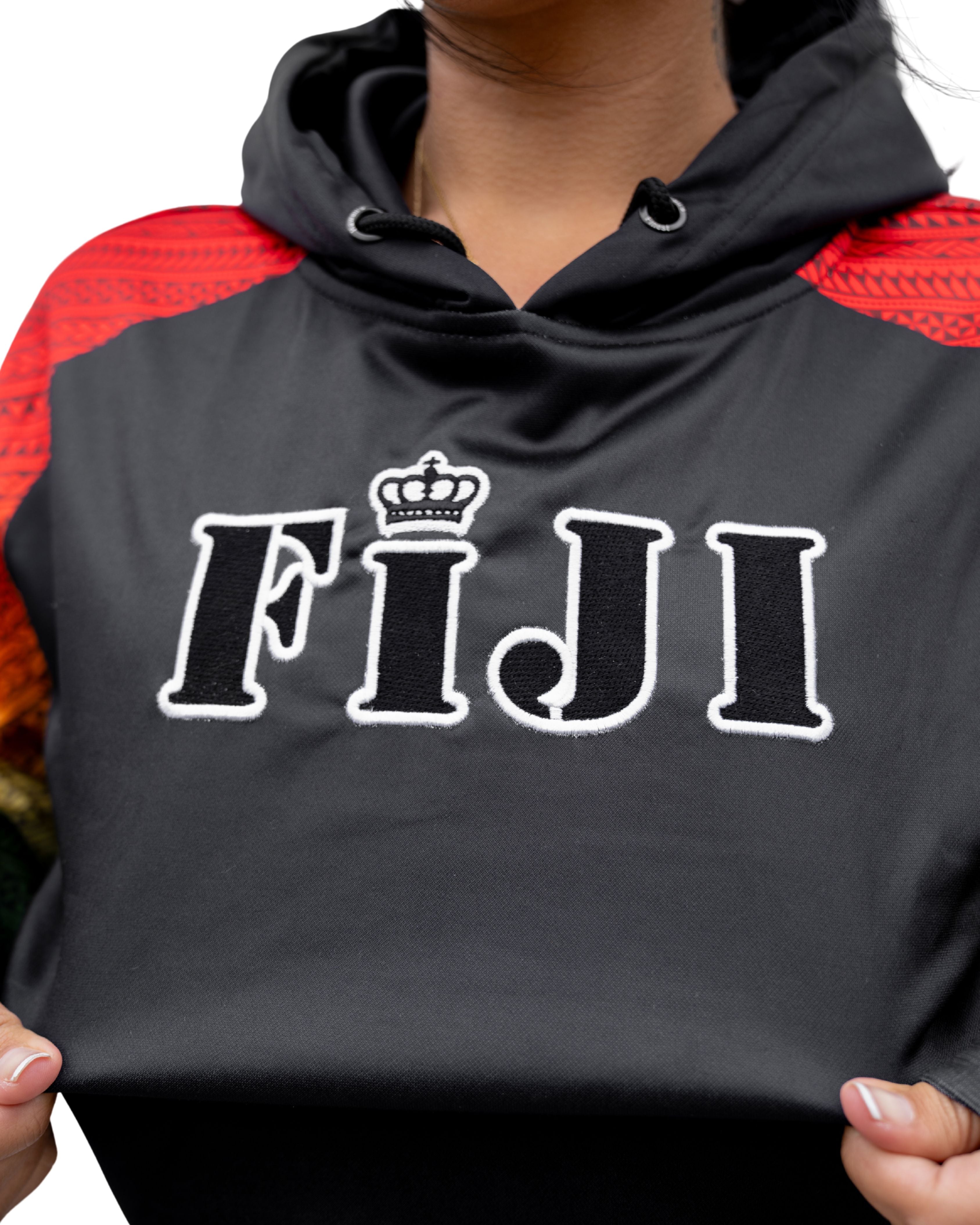 FIJI RASTA WOMEN'S CROP HOODIE Jacket Hawaii's Finest 
