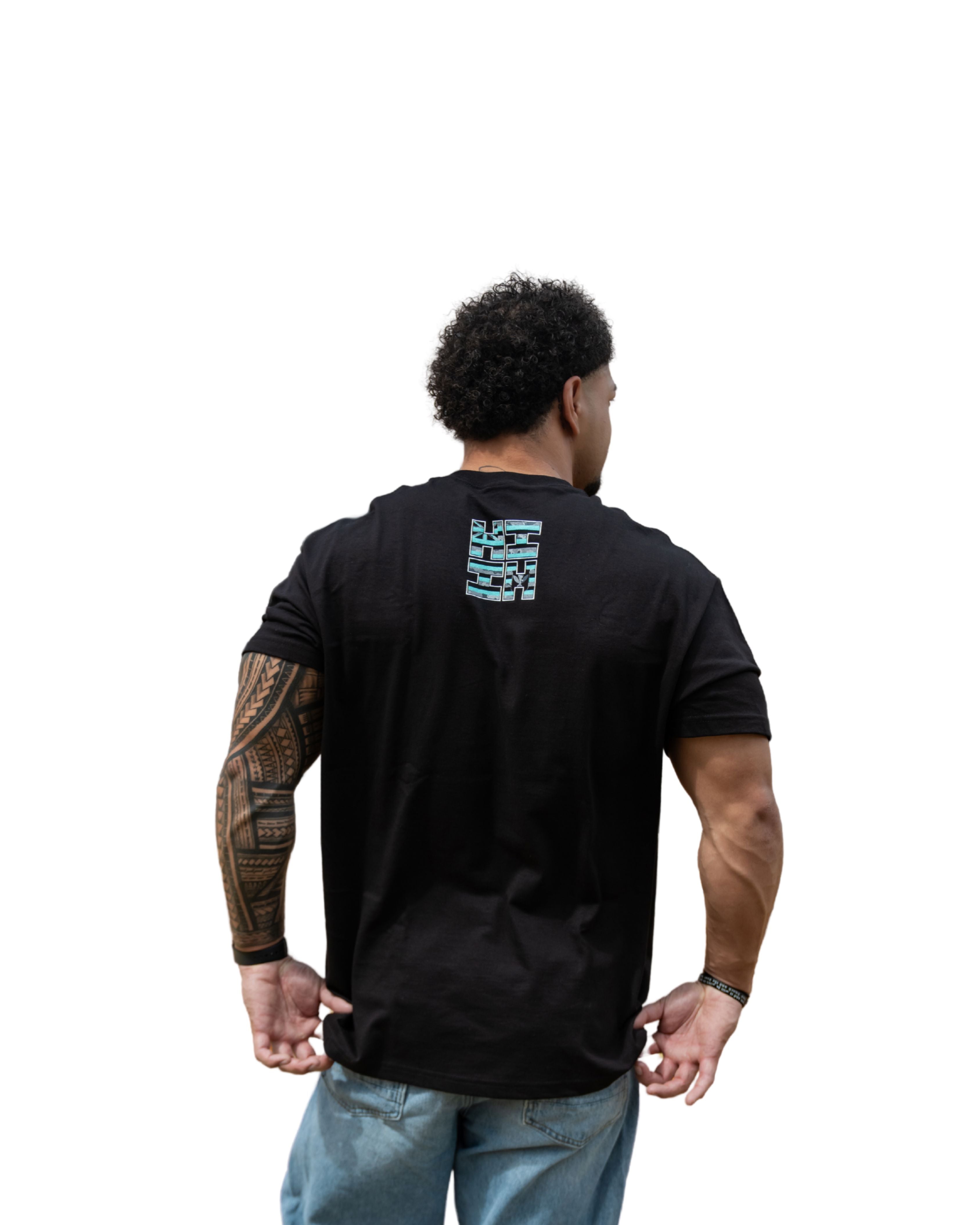 FLAG CAMO LOGO TEAL T-SHIRT Shirts Hawaii's Finest 