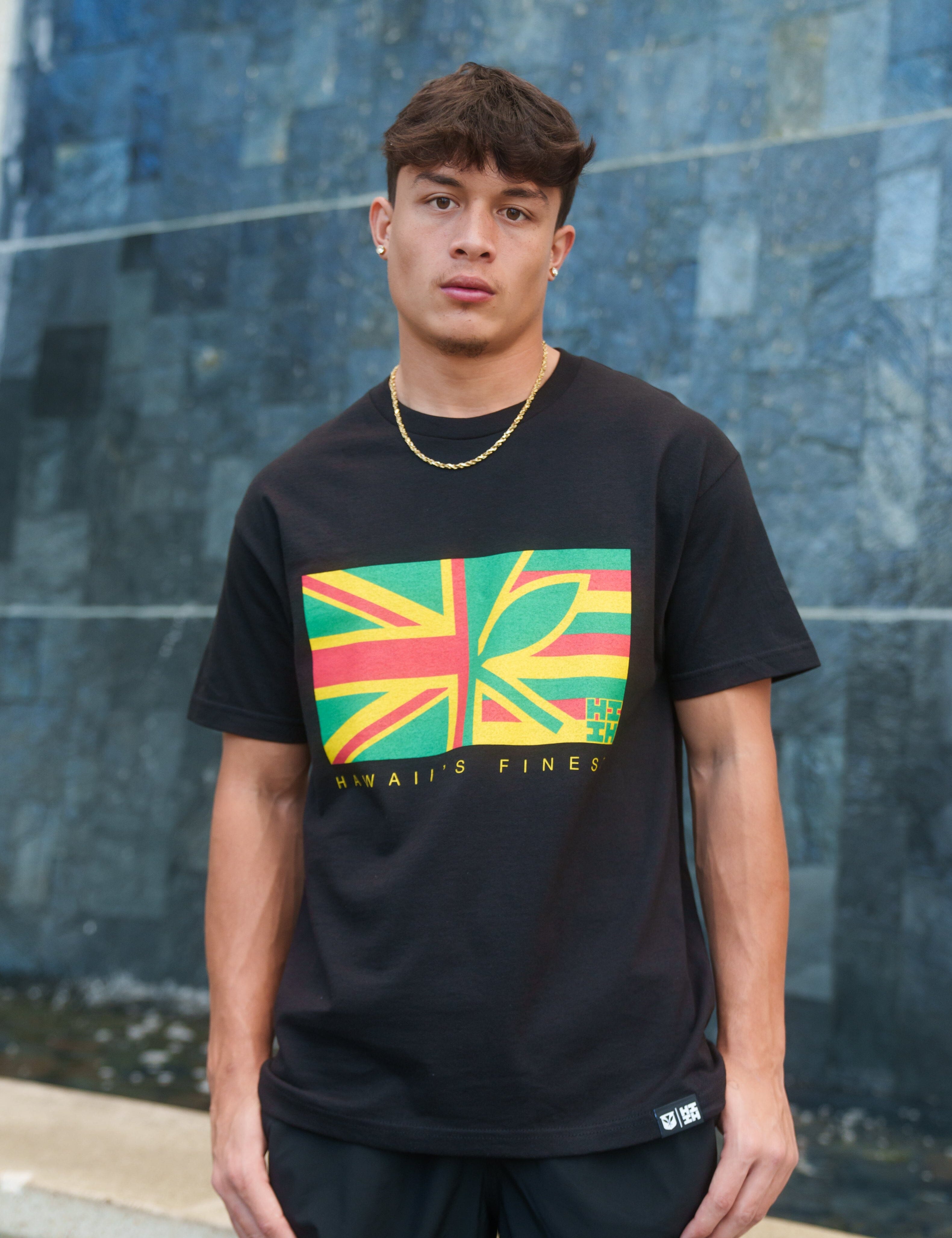 FLAG COLLAB RASTA T-SHIRT Shirts Hawaii's Finest MEDIUM 