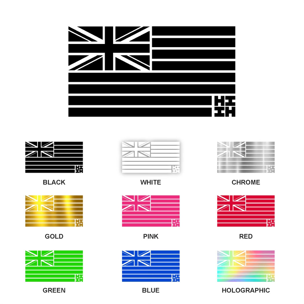 FLAG STICKERS Utility Hawaii's Finest HOLOGRAPHIC 3in 