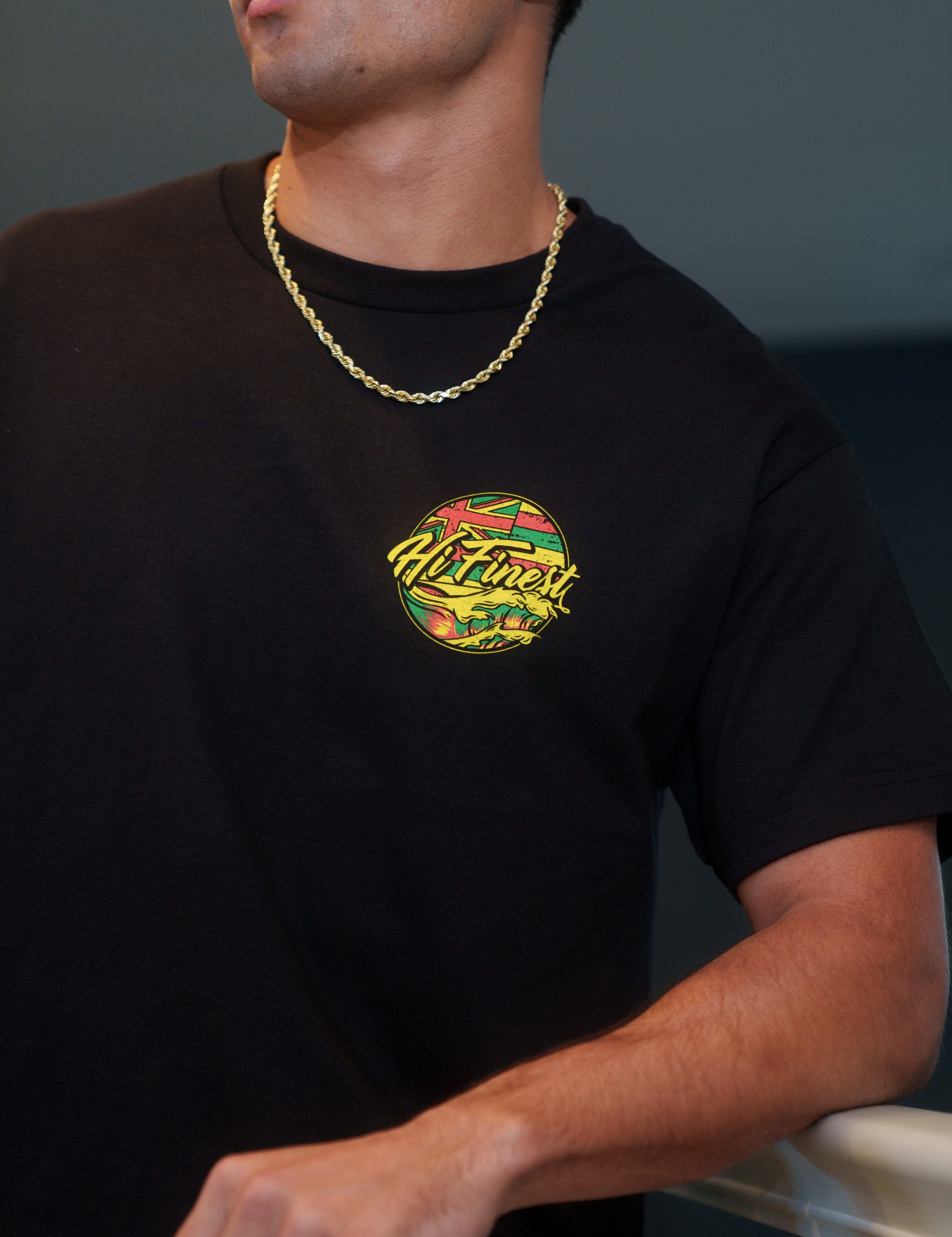 FLAG WAVE RASTA T-SHIRT Shirts Hawaii's Finest 