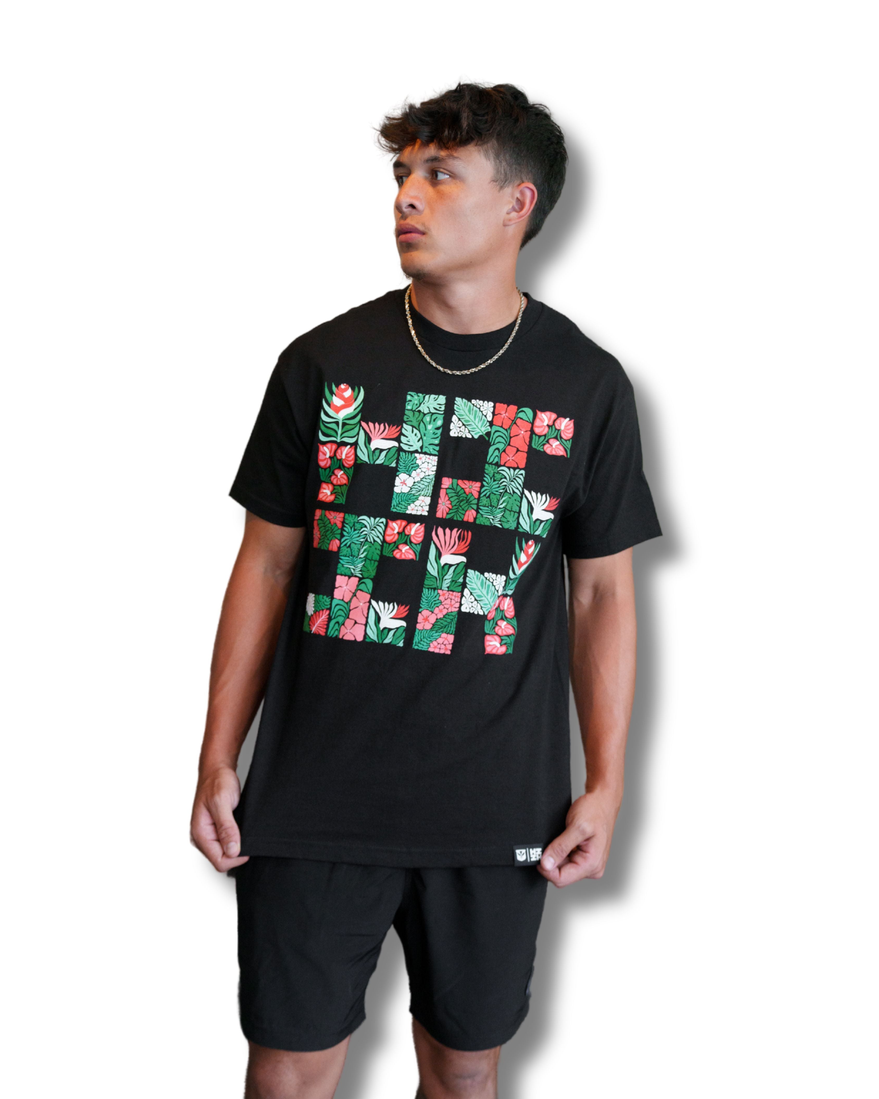 FLORAL LOGO TROPICAL T-SHIRT Shirts Hawaii's Finest MEDIUM 