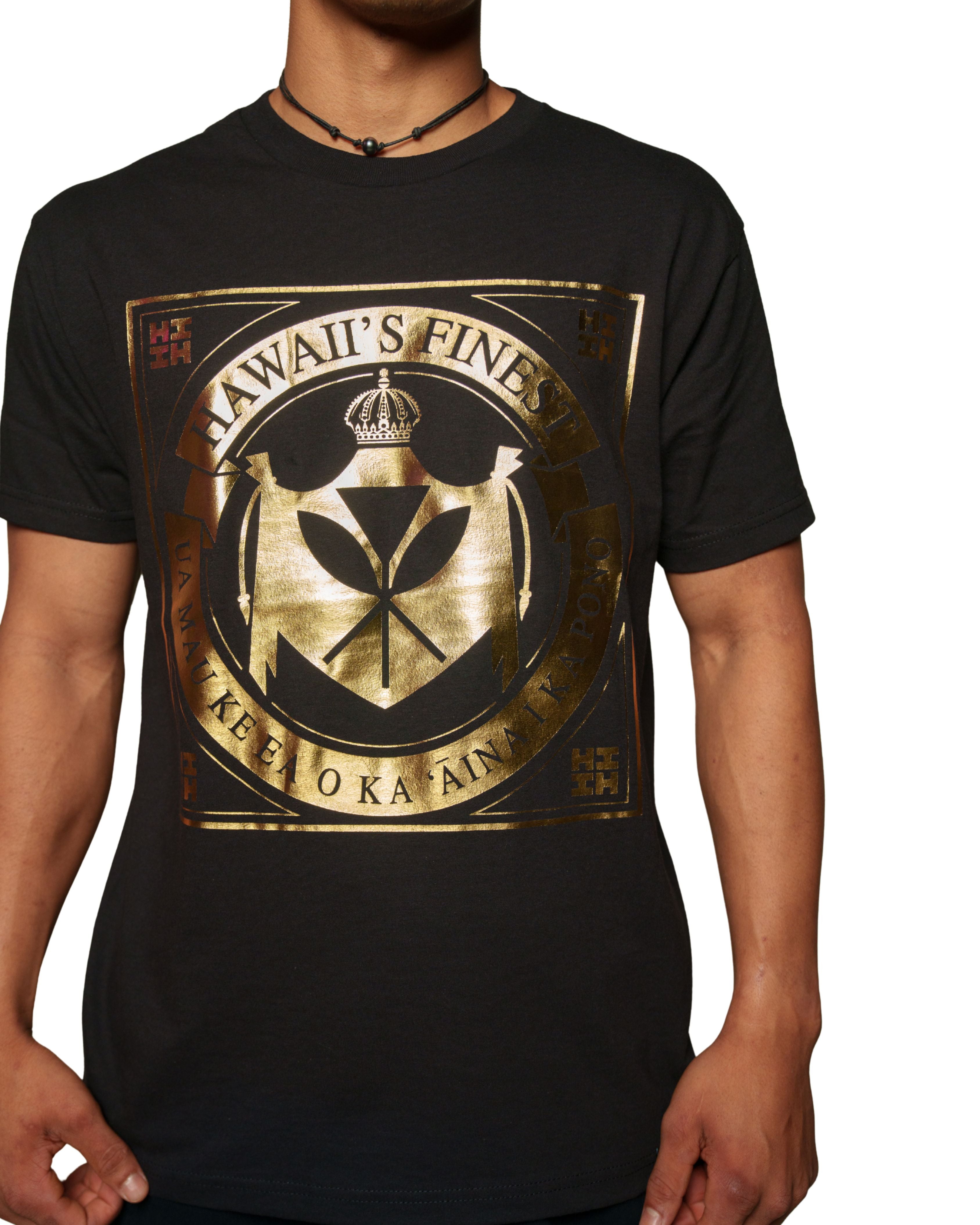 FOIL CREST GOLD T-SHIRT Shirts Hawaii's Finest 