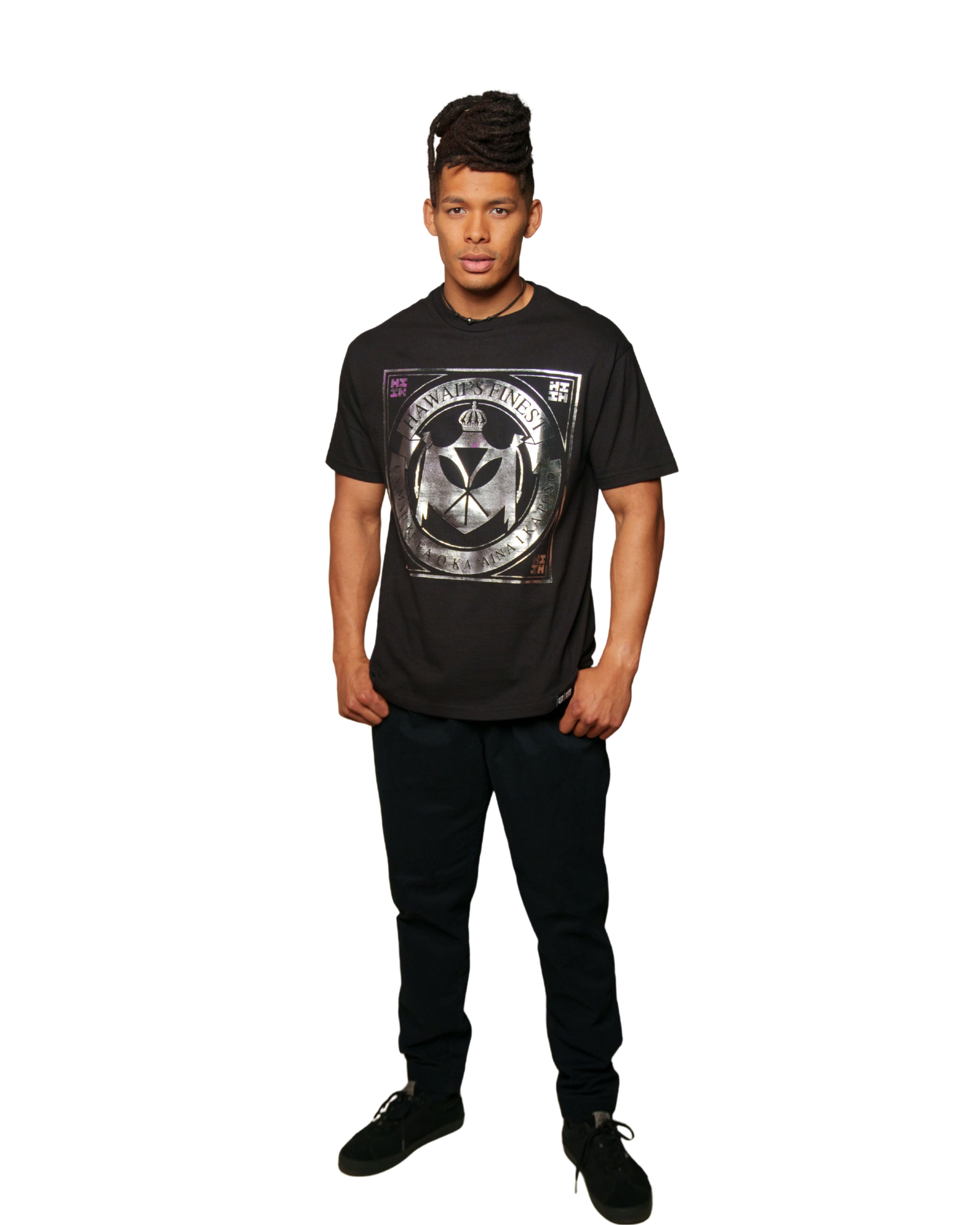 FOIL CREST SILVER T-SHIRT Shirts Hawaii's Finest 