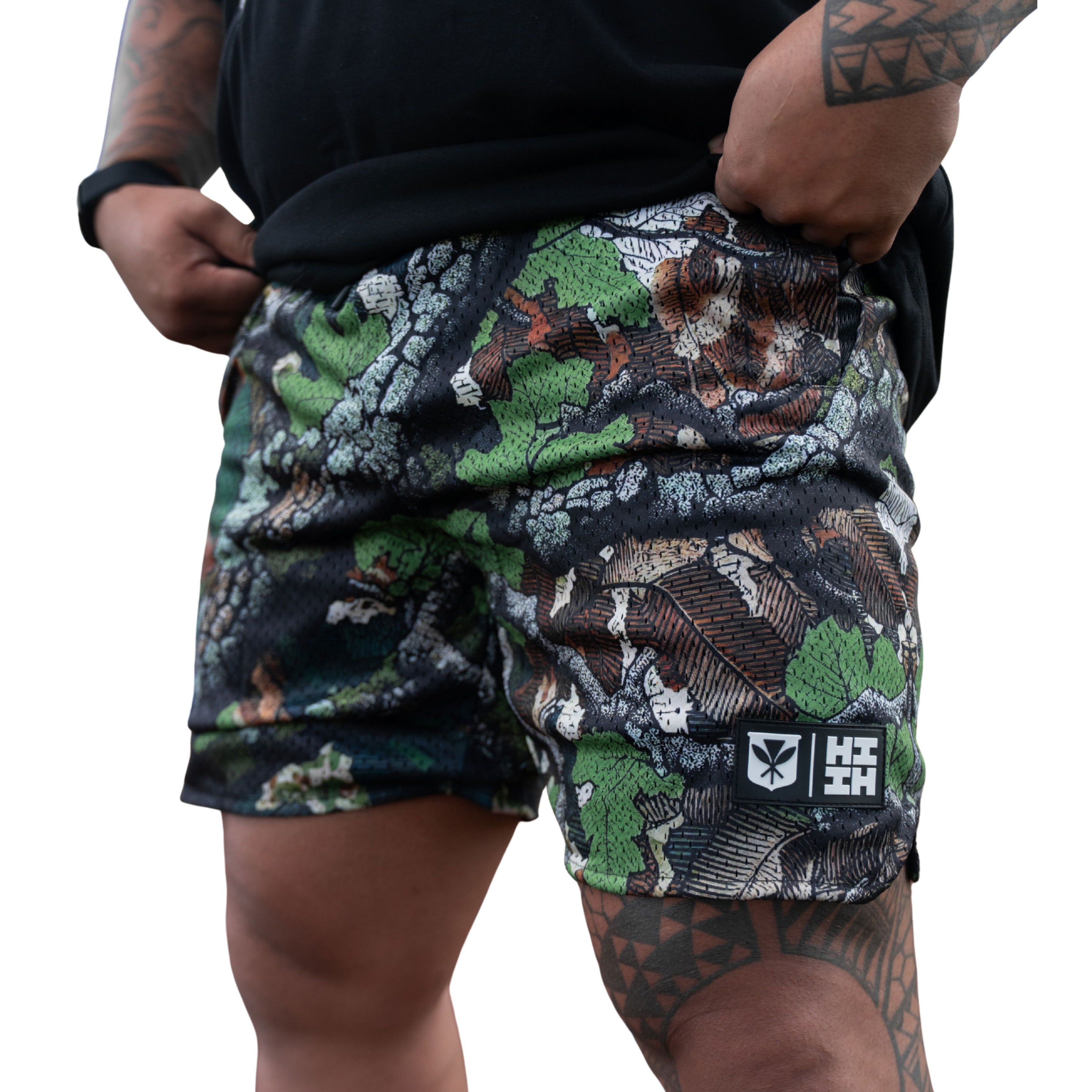 FOREST CAMO MESH SHORTS Shorts Hawaii's Finest SMALL 