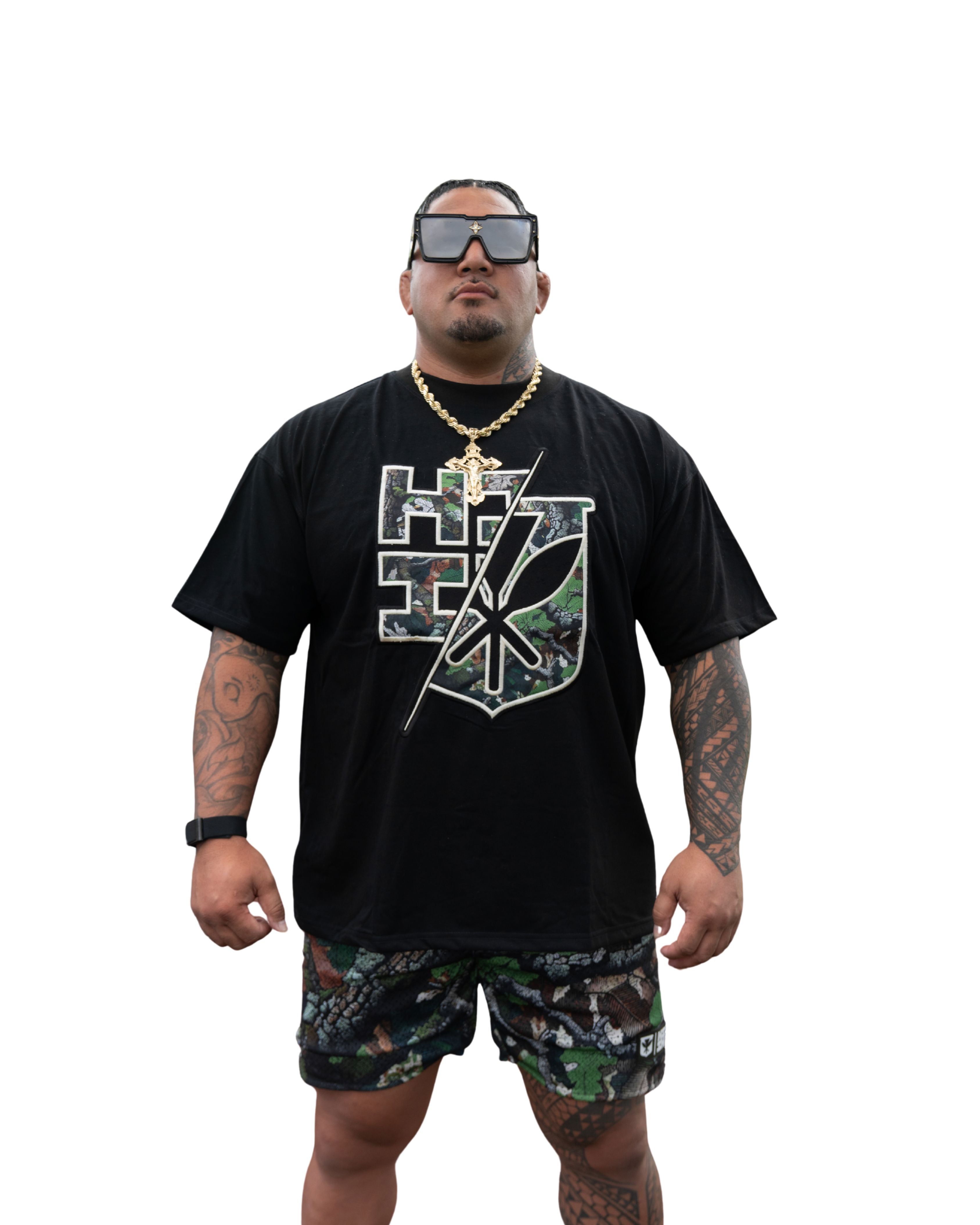 FOREST CAMO T-SHIRT Shirts Hawaii's Finest SMALL 