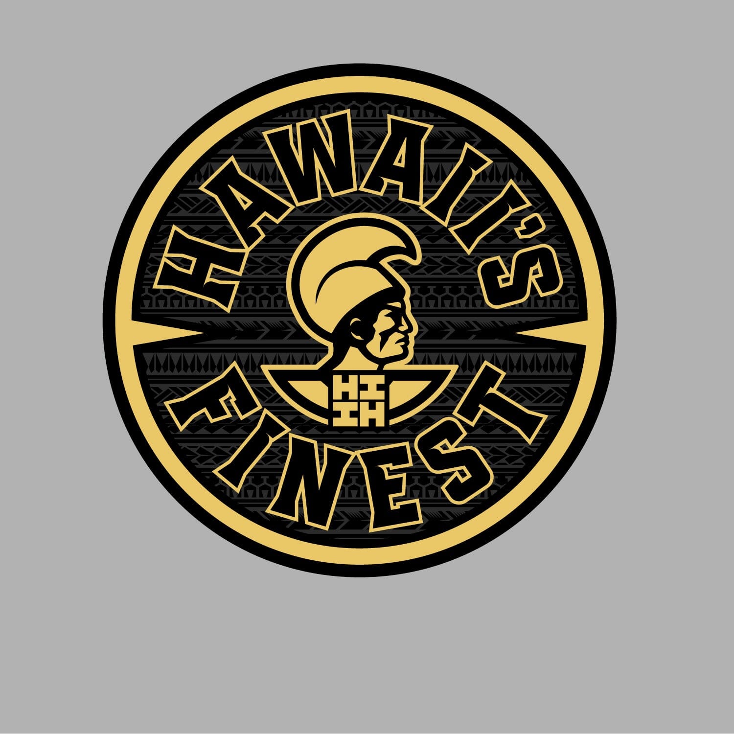 FULL COLOR STICKER - GOLD CIRCLE CREST Utility Hawaii's Finest 